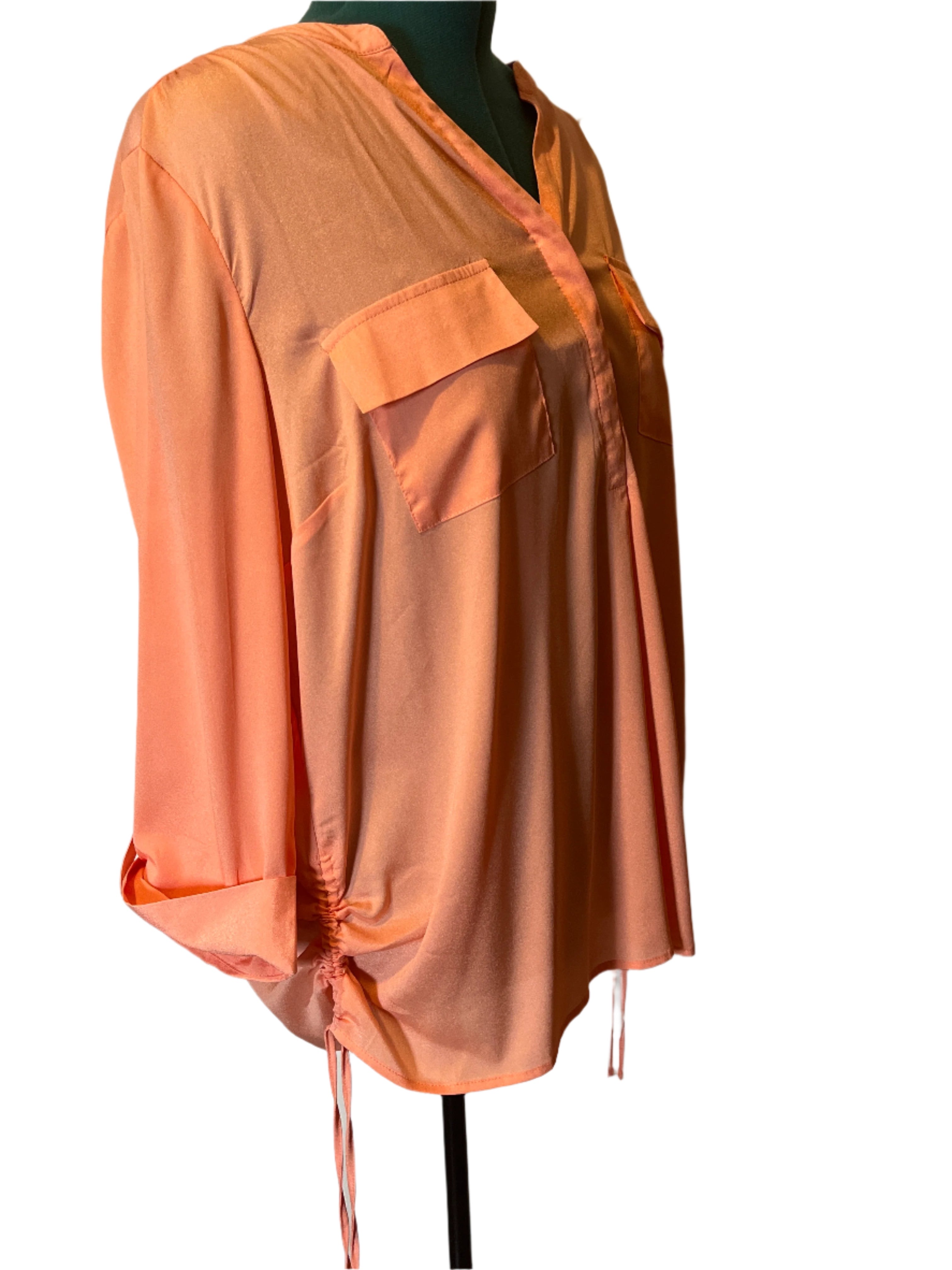 Sara Michelle- Peach Women's Blouse (size 2x)