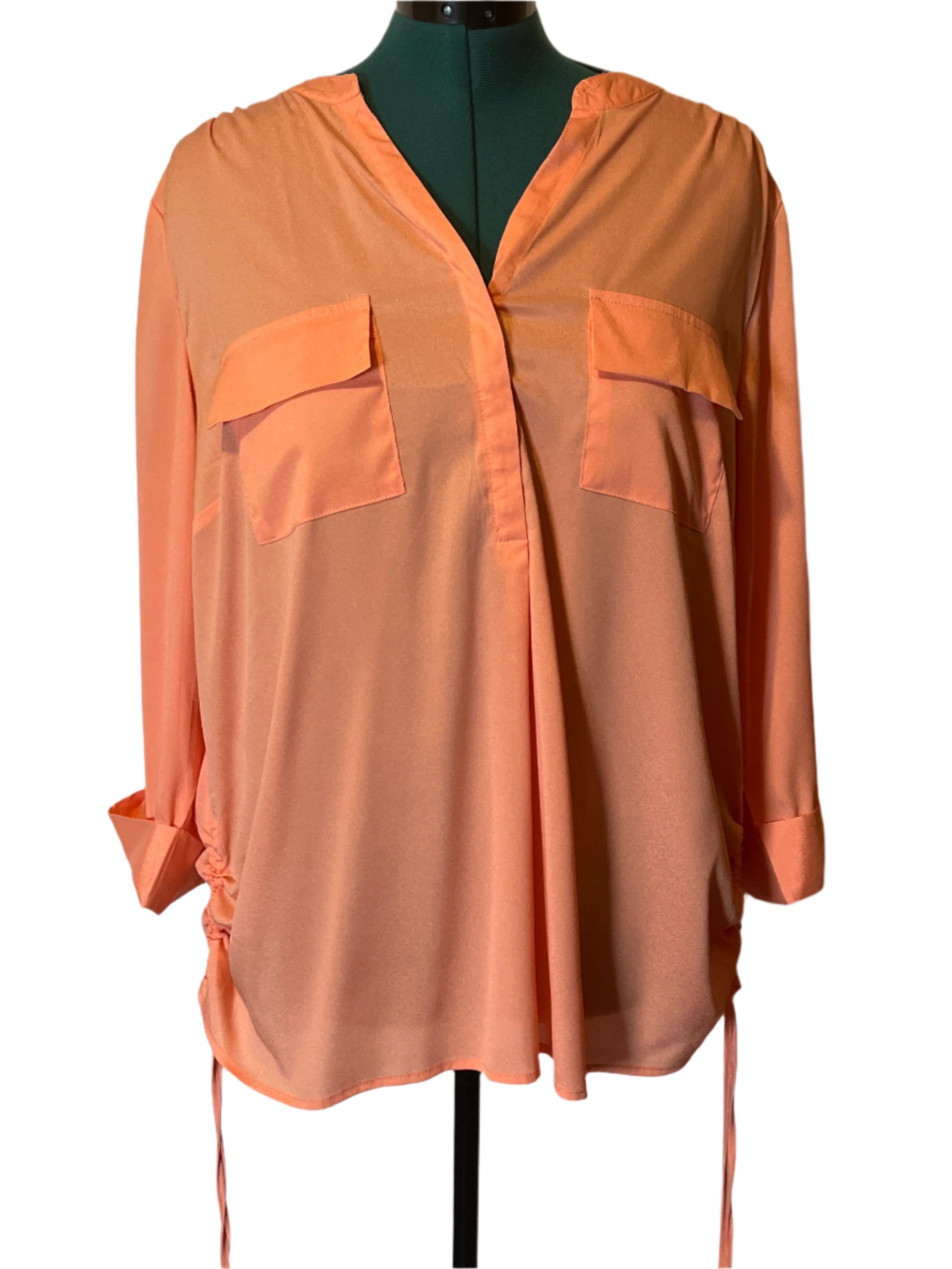 Sara Michelle- Peach Women's Blouse (size 2x)