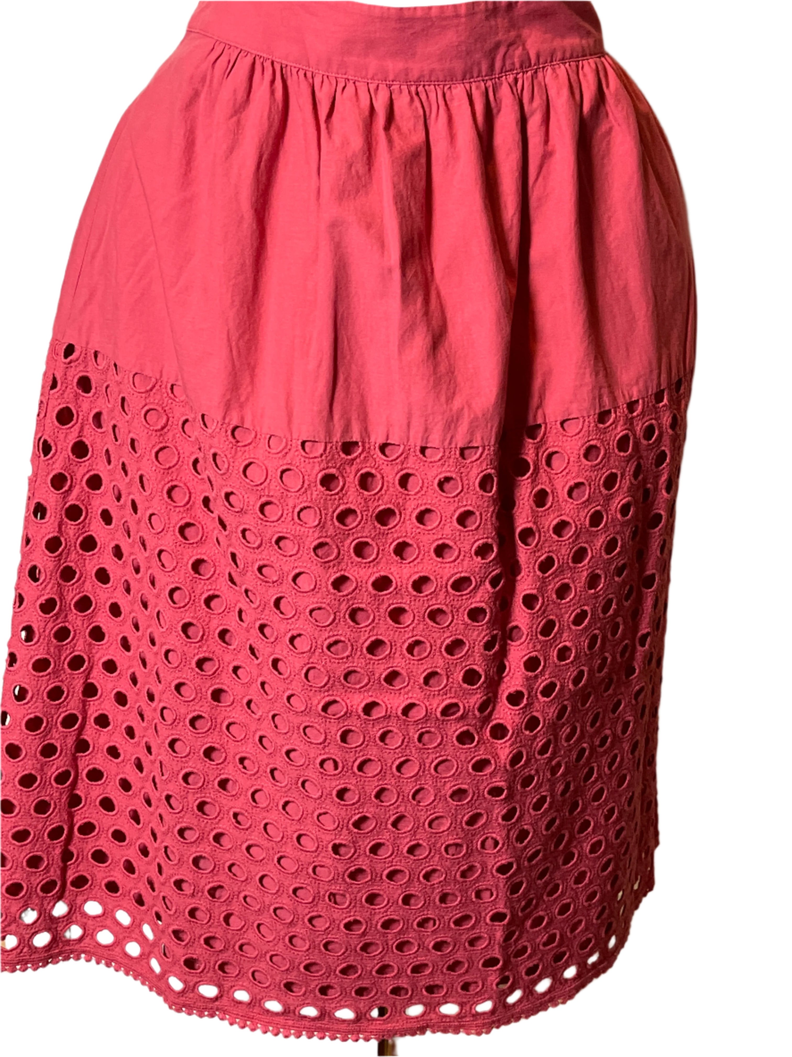  Pink Eyelet Tulip Styled Skirt  (size 12)