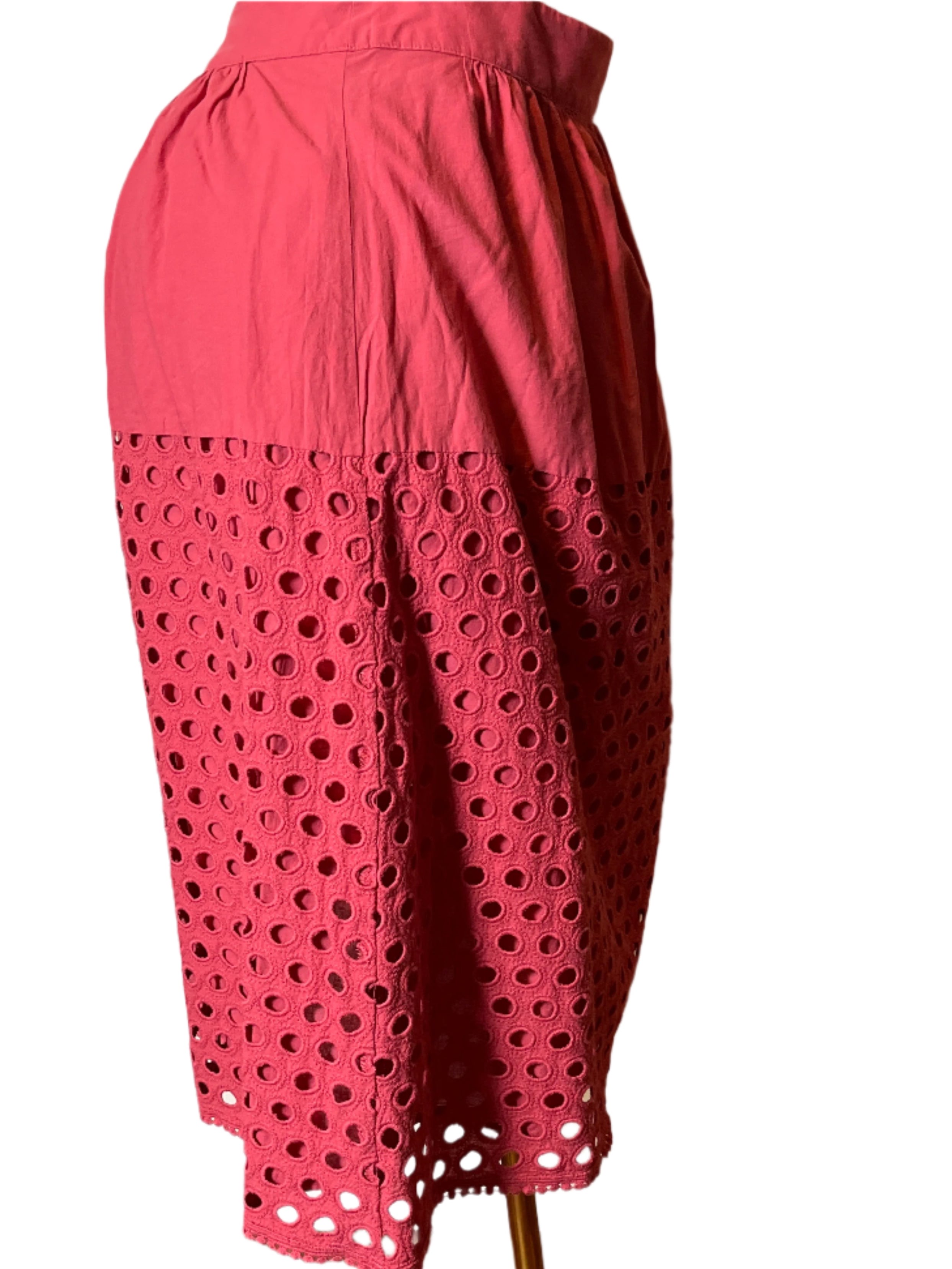  Pink Eyelet Tulip Styled Skirt  (size 12)