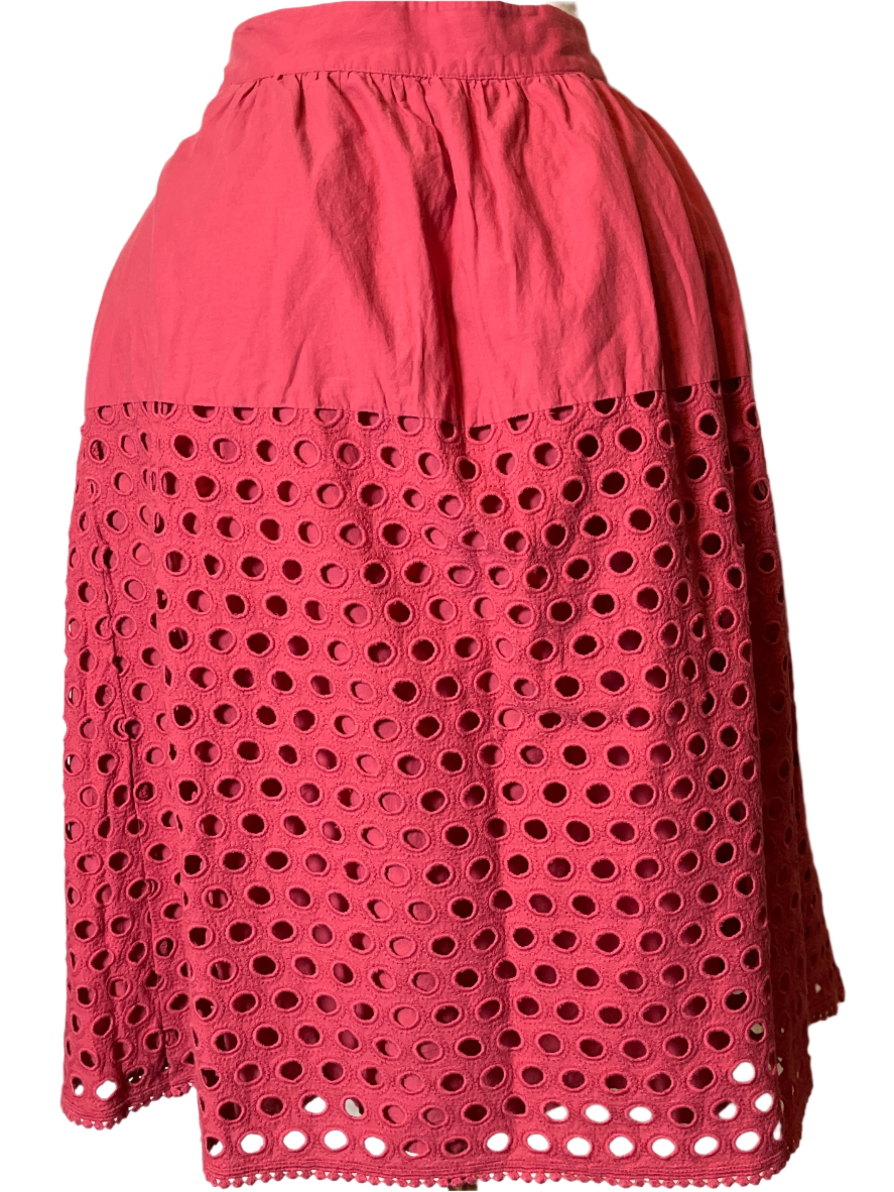  Pink Eyelet Tulip Styled Skirt  (size 12)