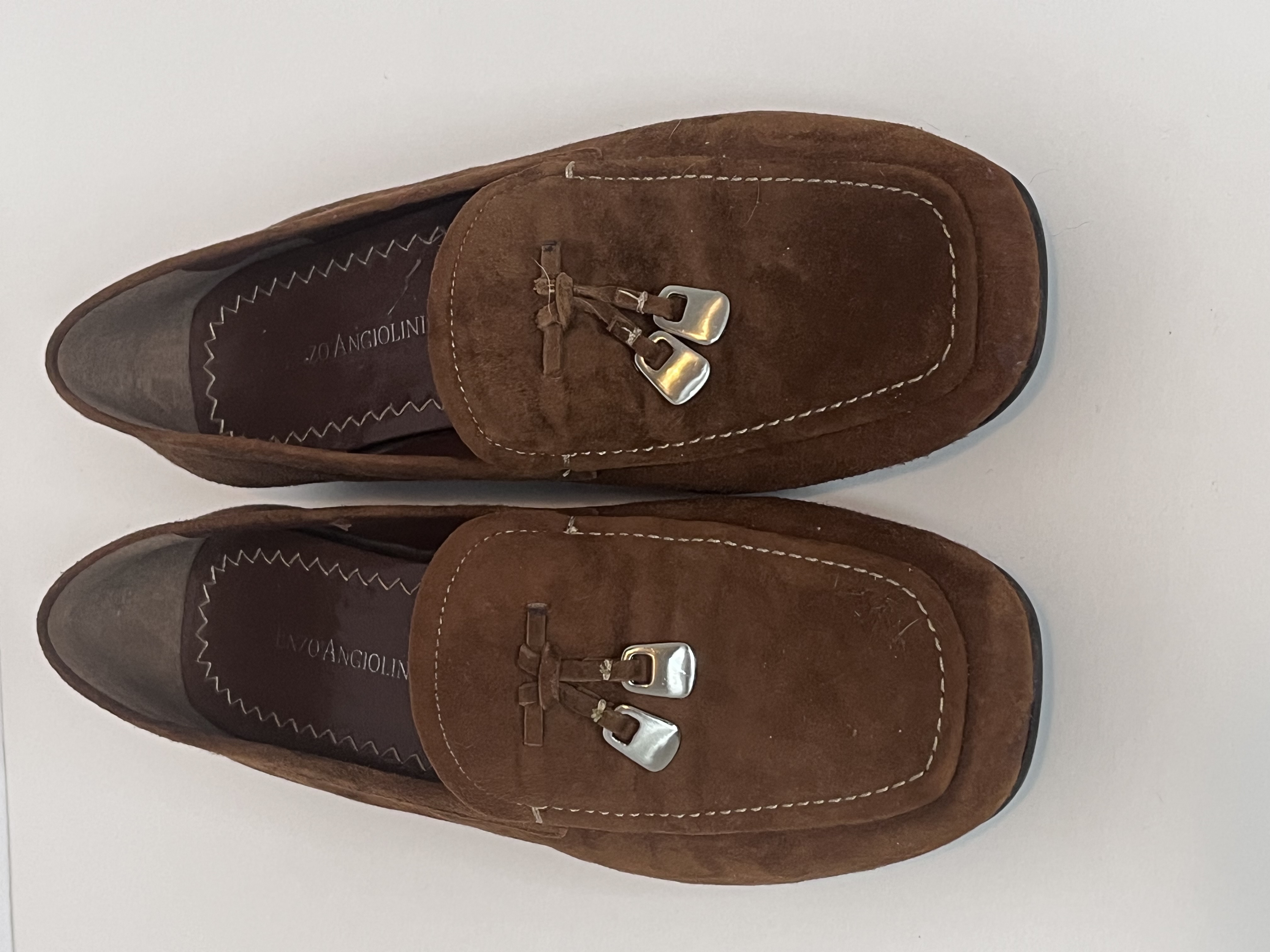 Enzo Angiolini-Women’s Brown Suede Loafers