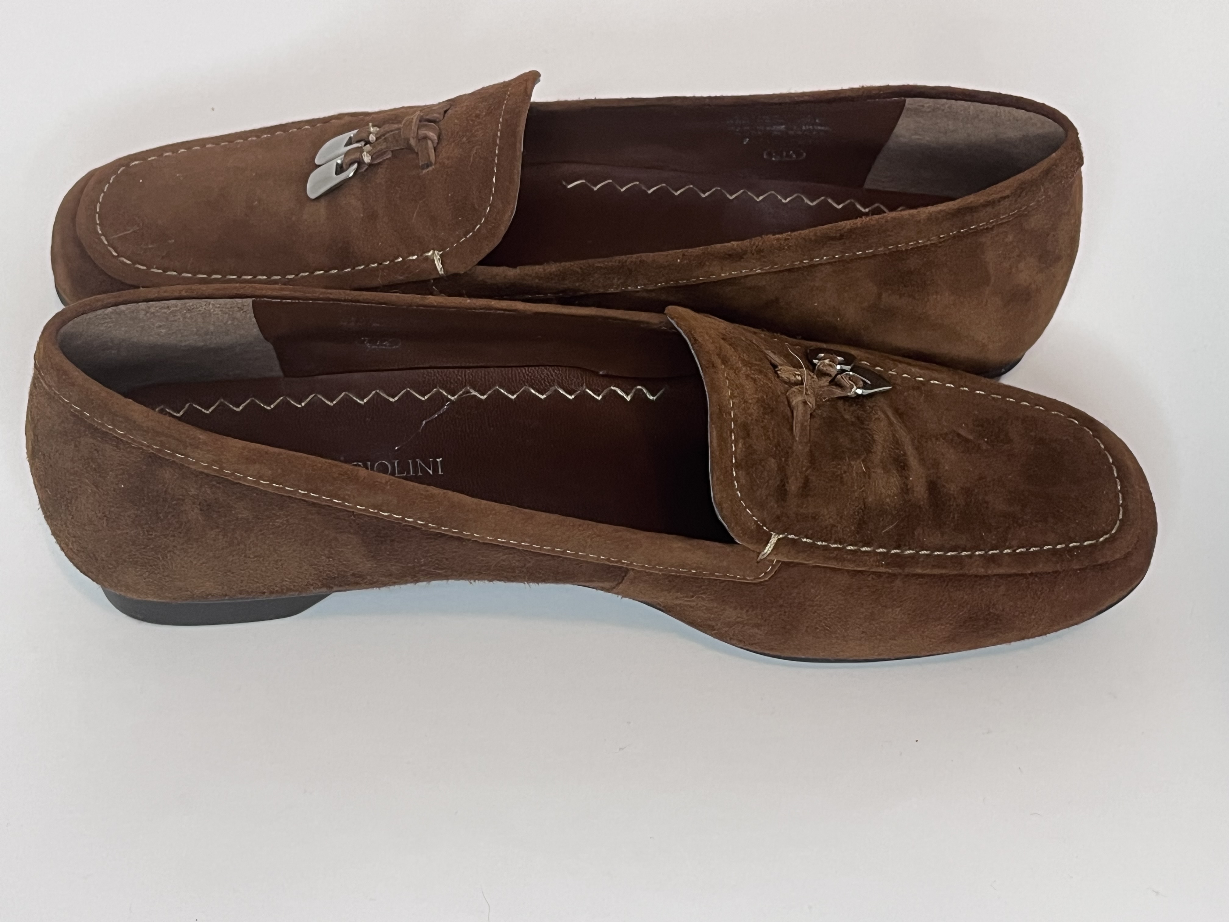 Enzo Angiolini-Women’s Brown Suede Loafers