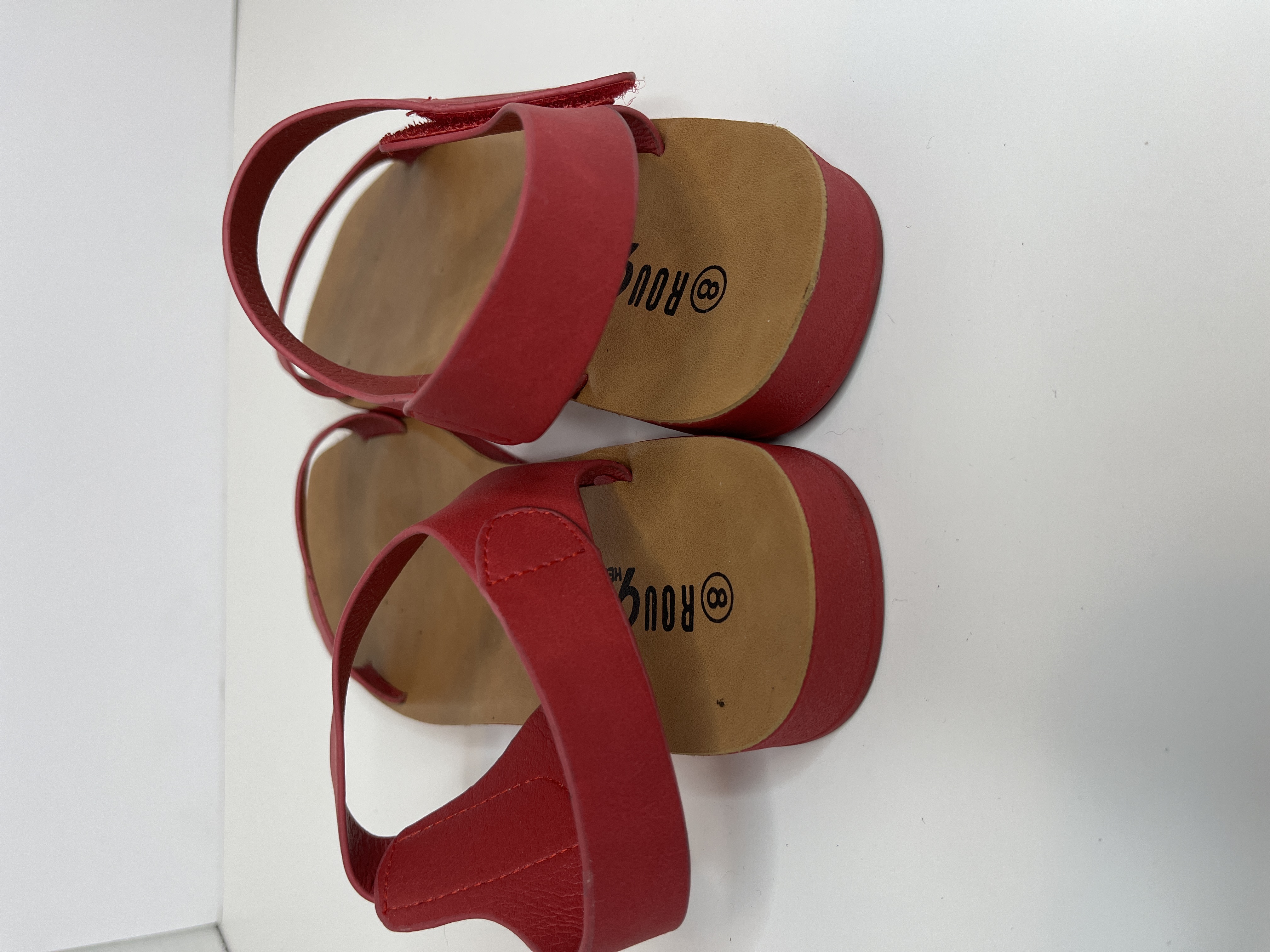 Rouge Helium- Red Strappy Sandals (size 8)