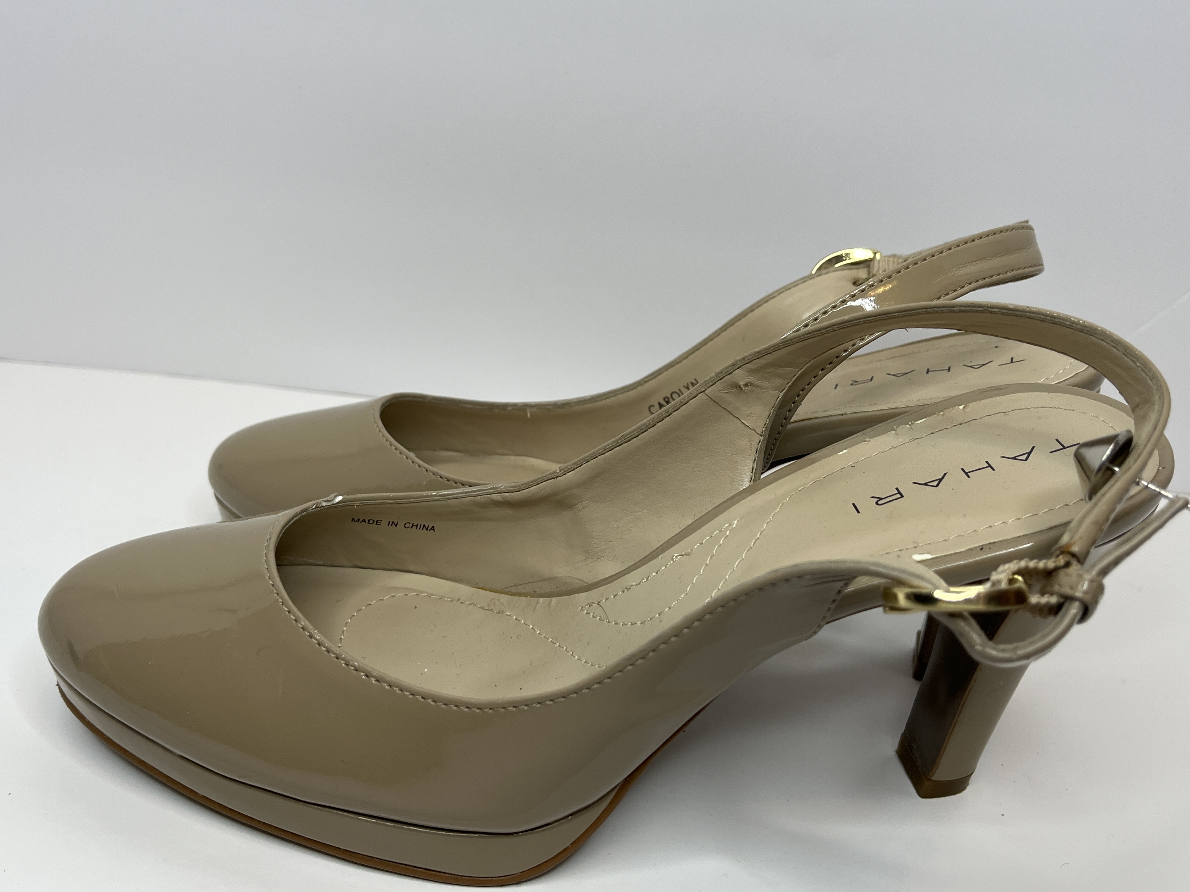 Tahari- Women's Patent Leather Slingback Shoes