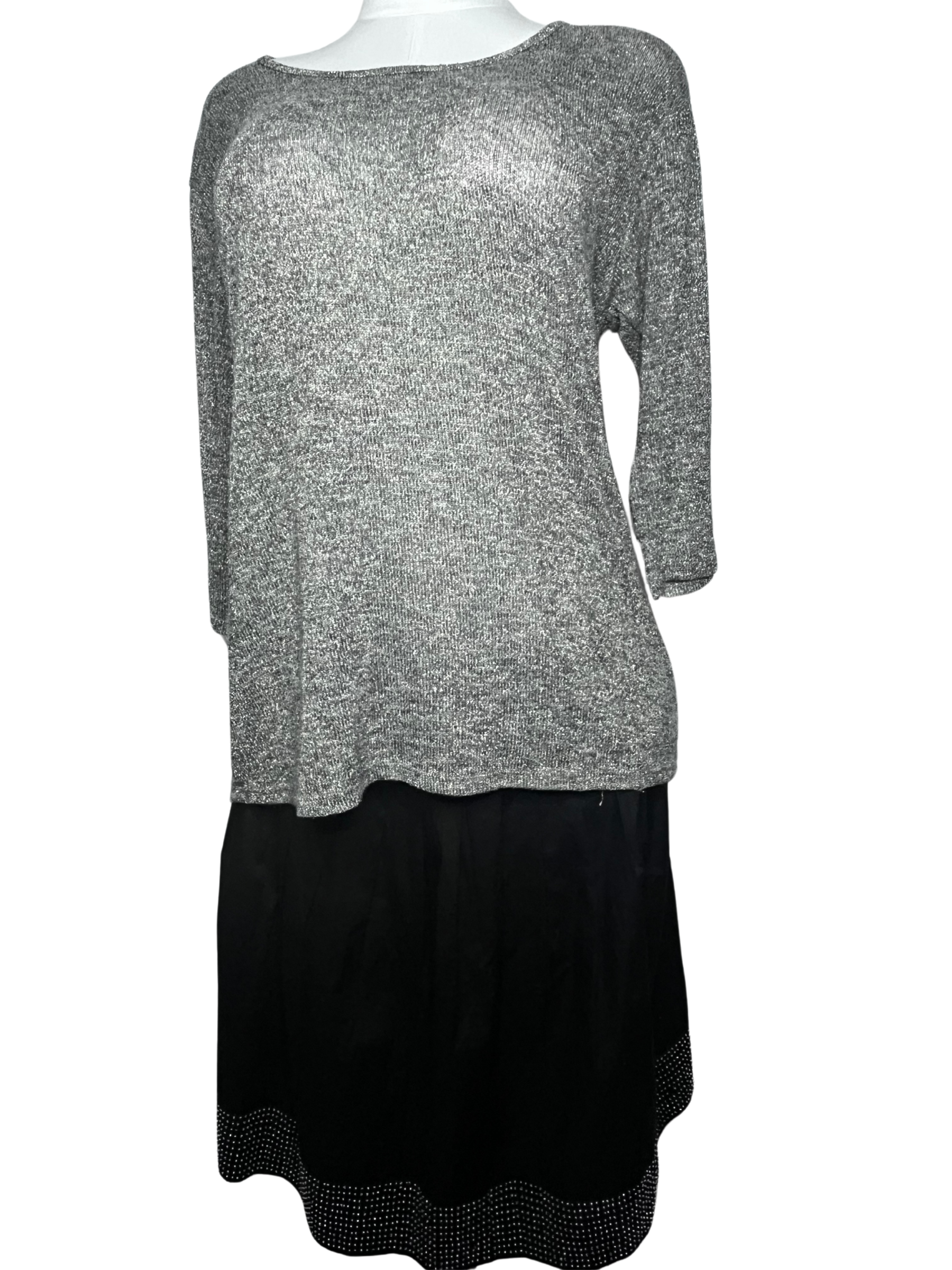 Gray Long-Sleeves pull over Top (size XL)