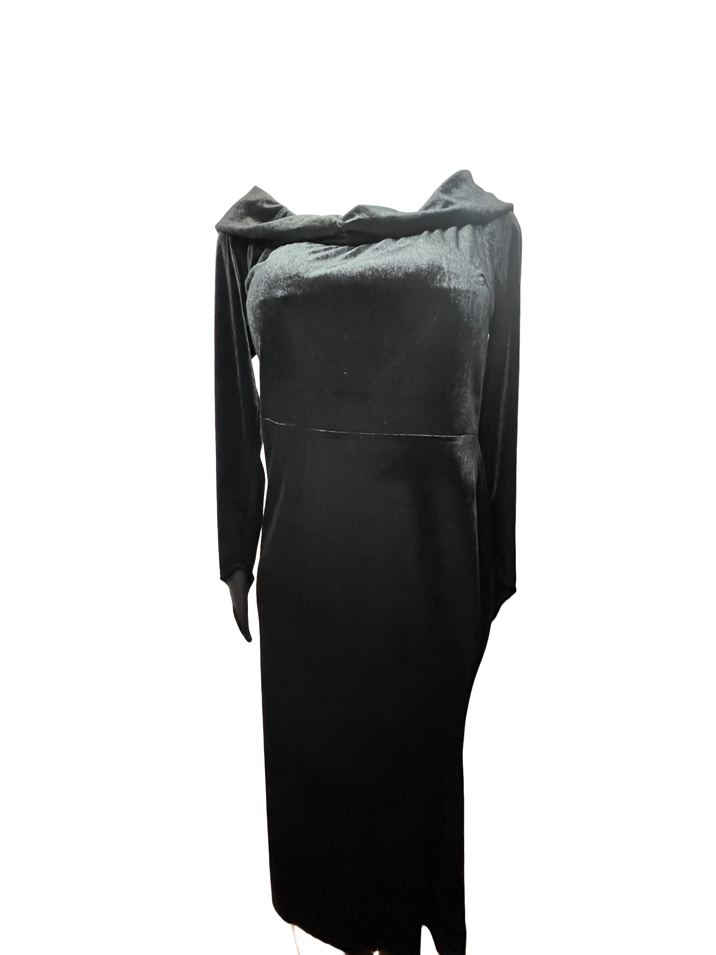 Giking-Elegant Black Evening Gown (size 2XL)