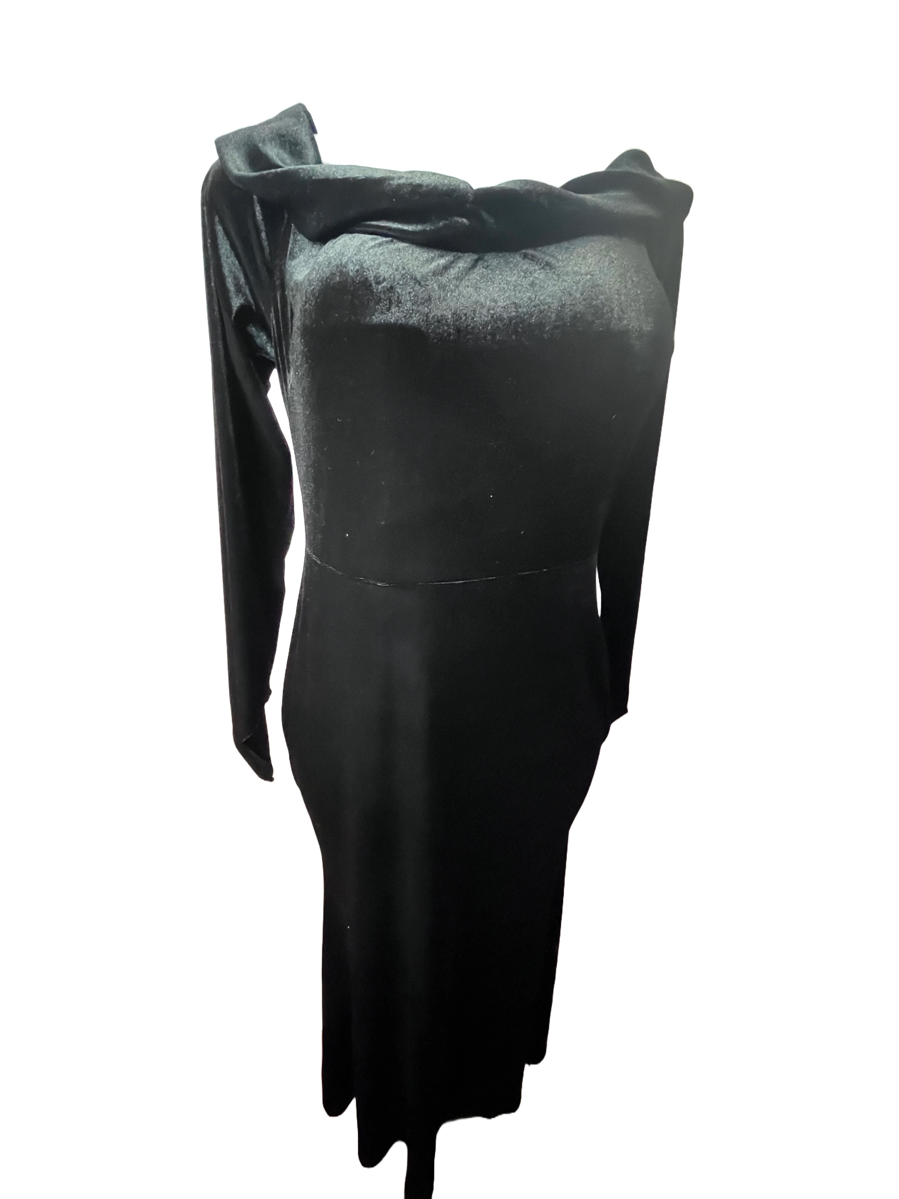 Giking-Elegant Black Evening Gown (size 2XL)