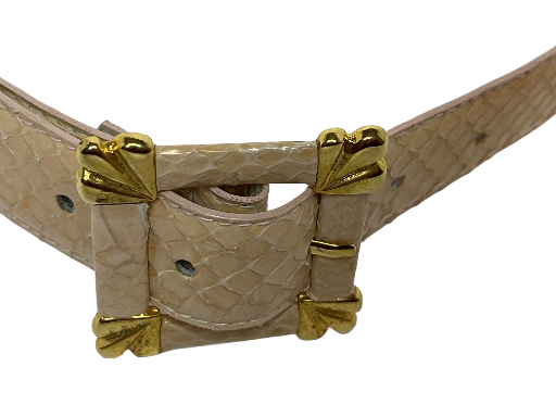 Luxury Beige Leather Belt