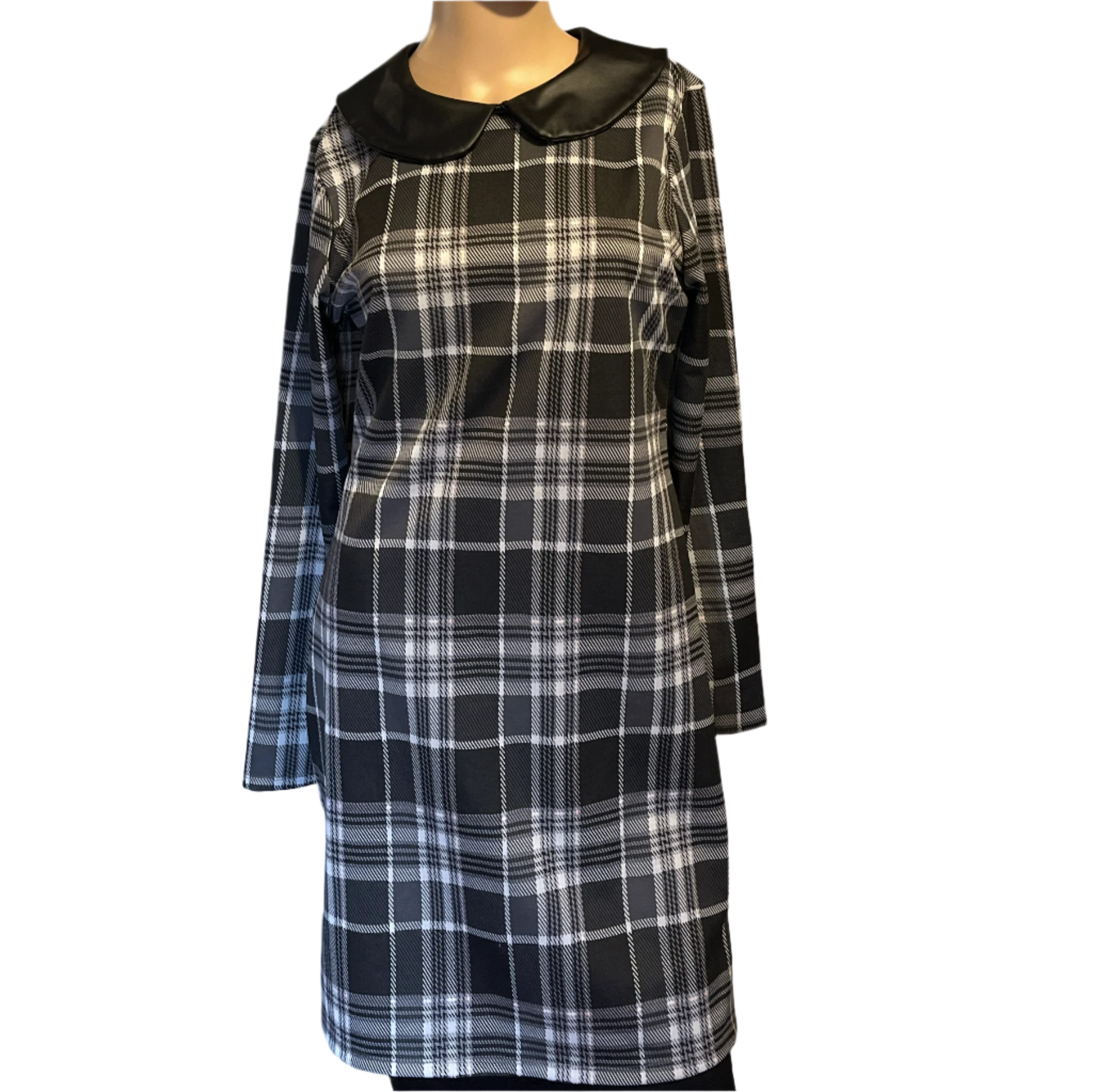 Alison Andrews-Plaid Long-Sleeve Dress