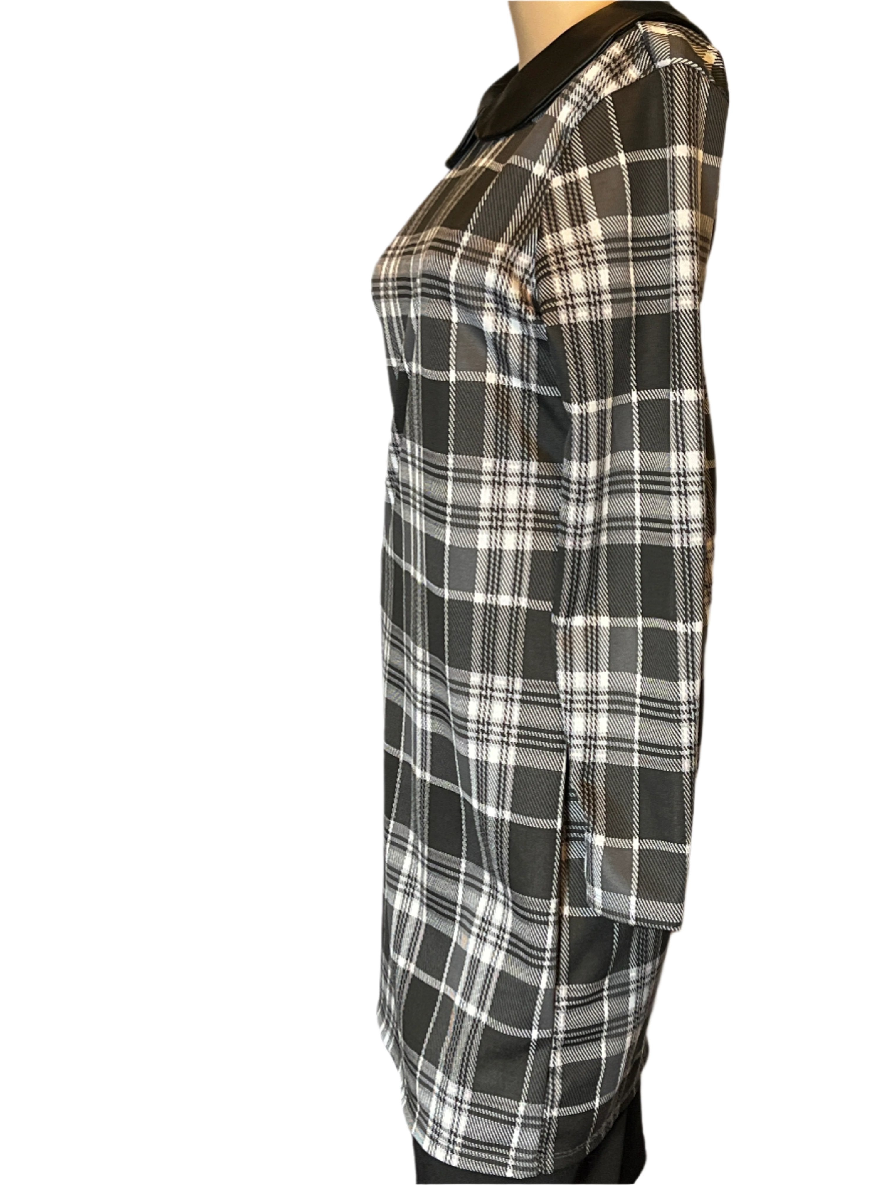 Alison Andrews-Plaid Long-Sleeve Dress