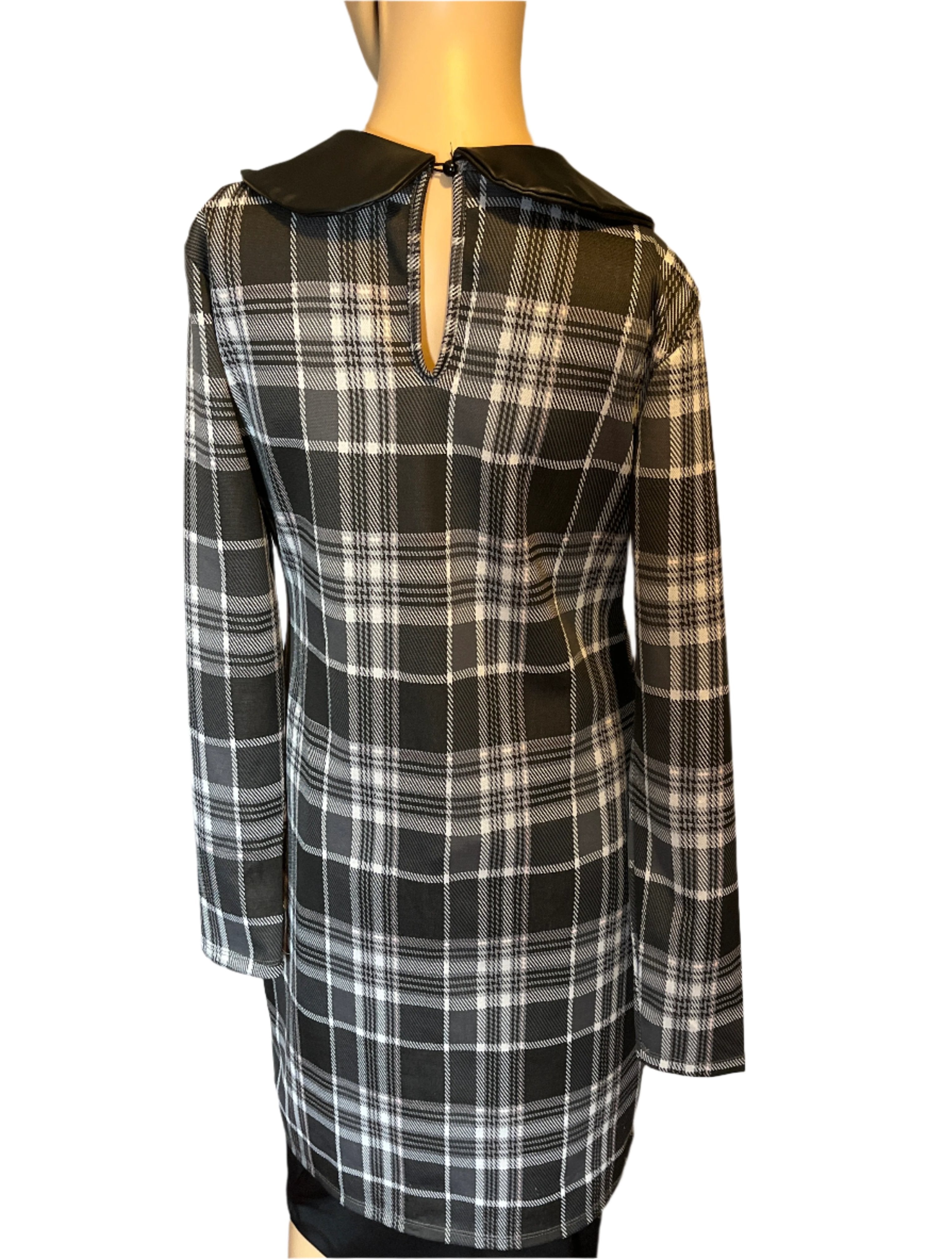 Alison Andrews-Plaid Long-Sleeve Dress