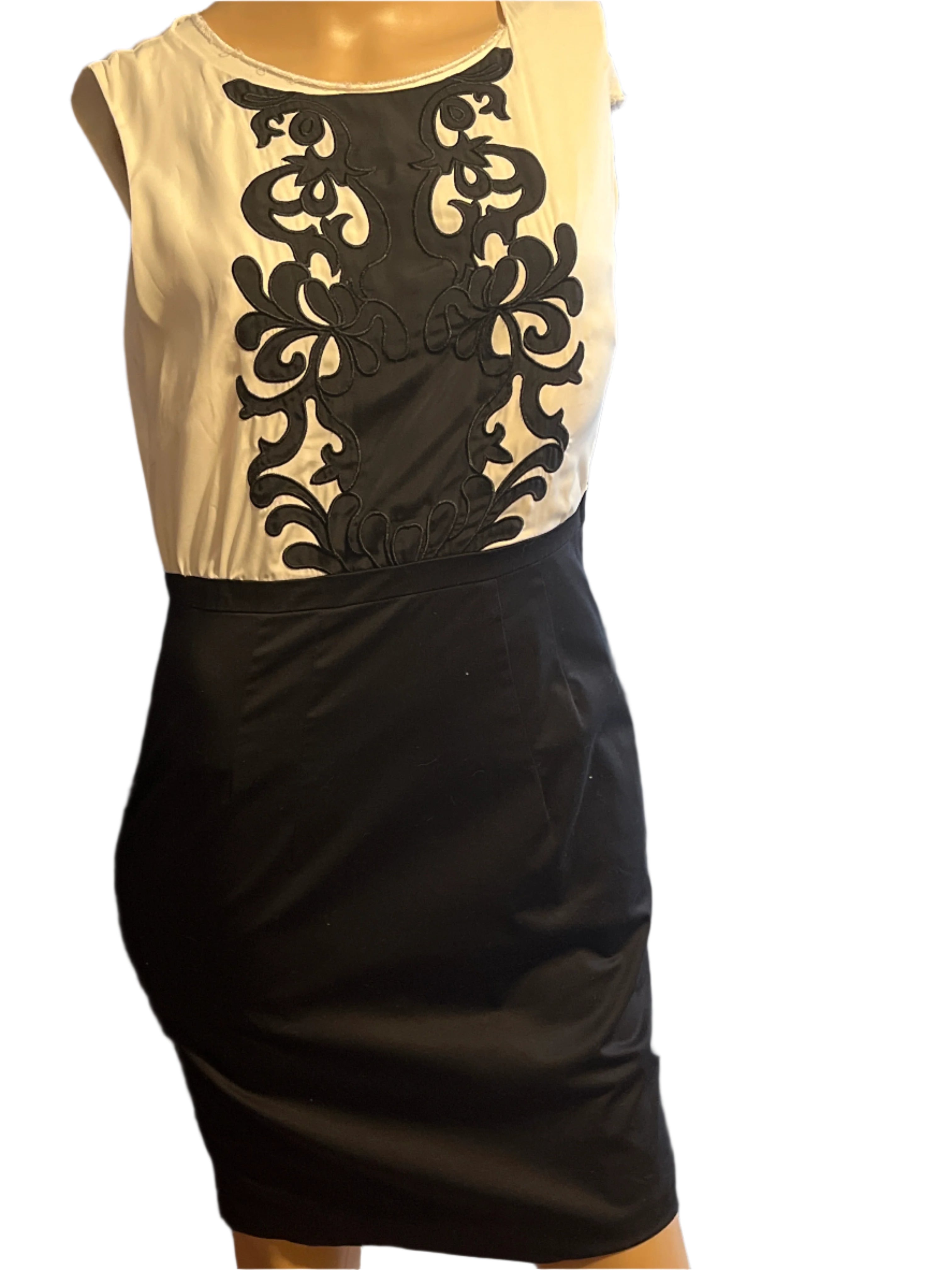 H&M- Elegant Black and White Dress