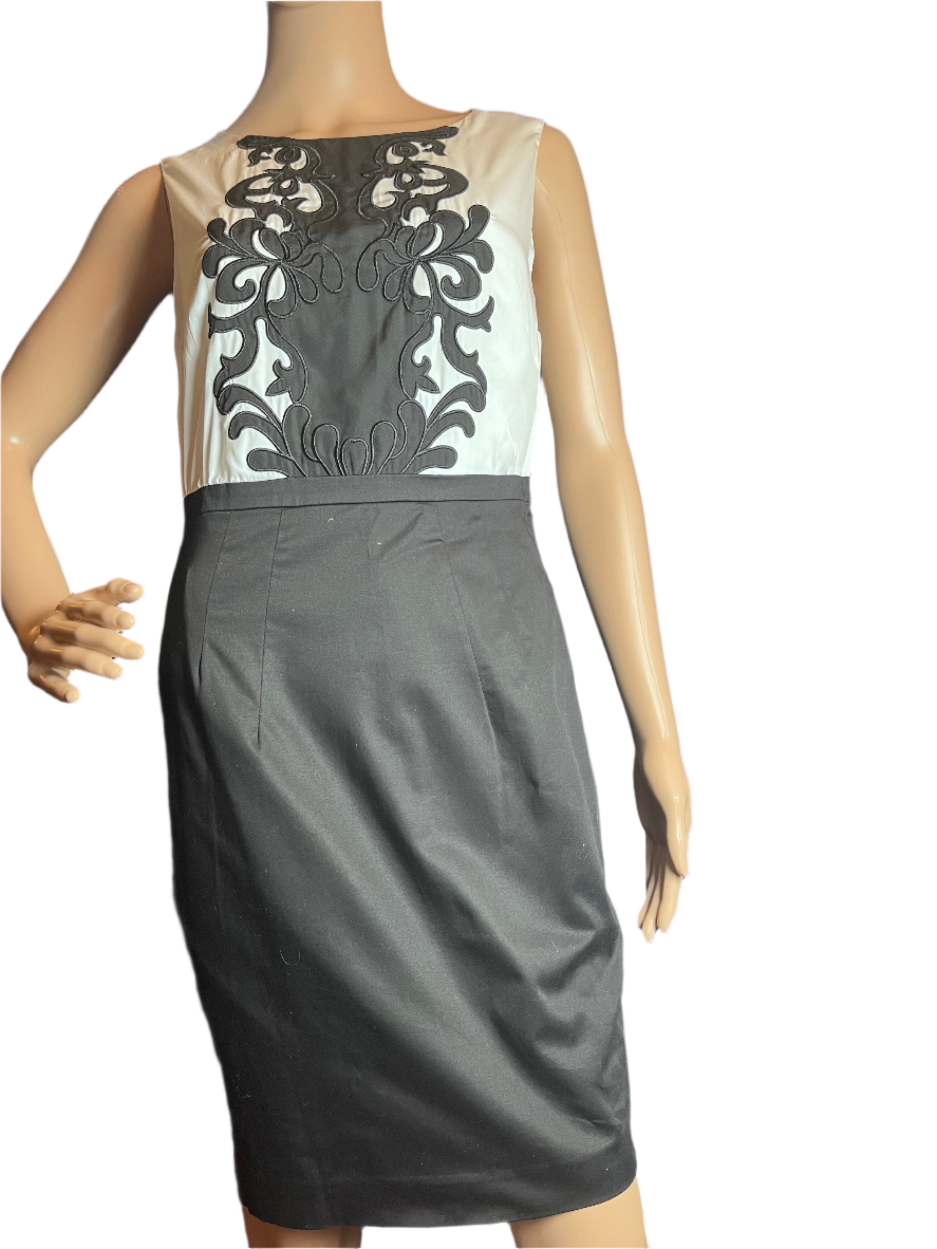 H&M- Elegant Black and White Dress