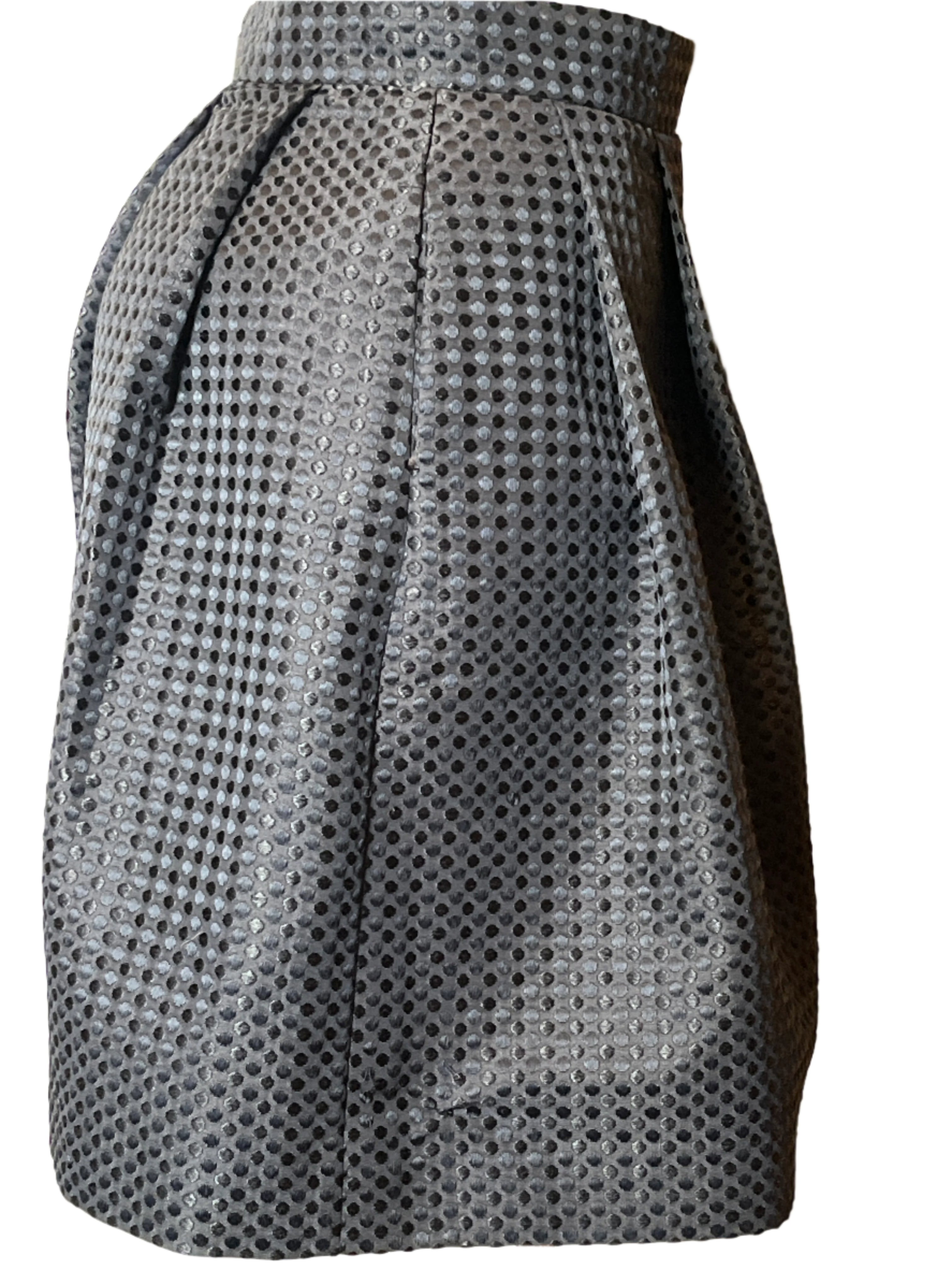Gray Pleated Black Skirt (size 4)