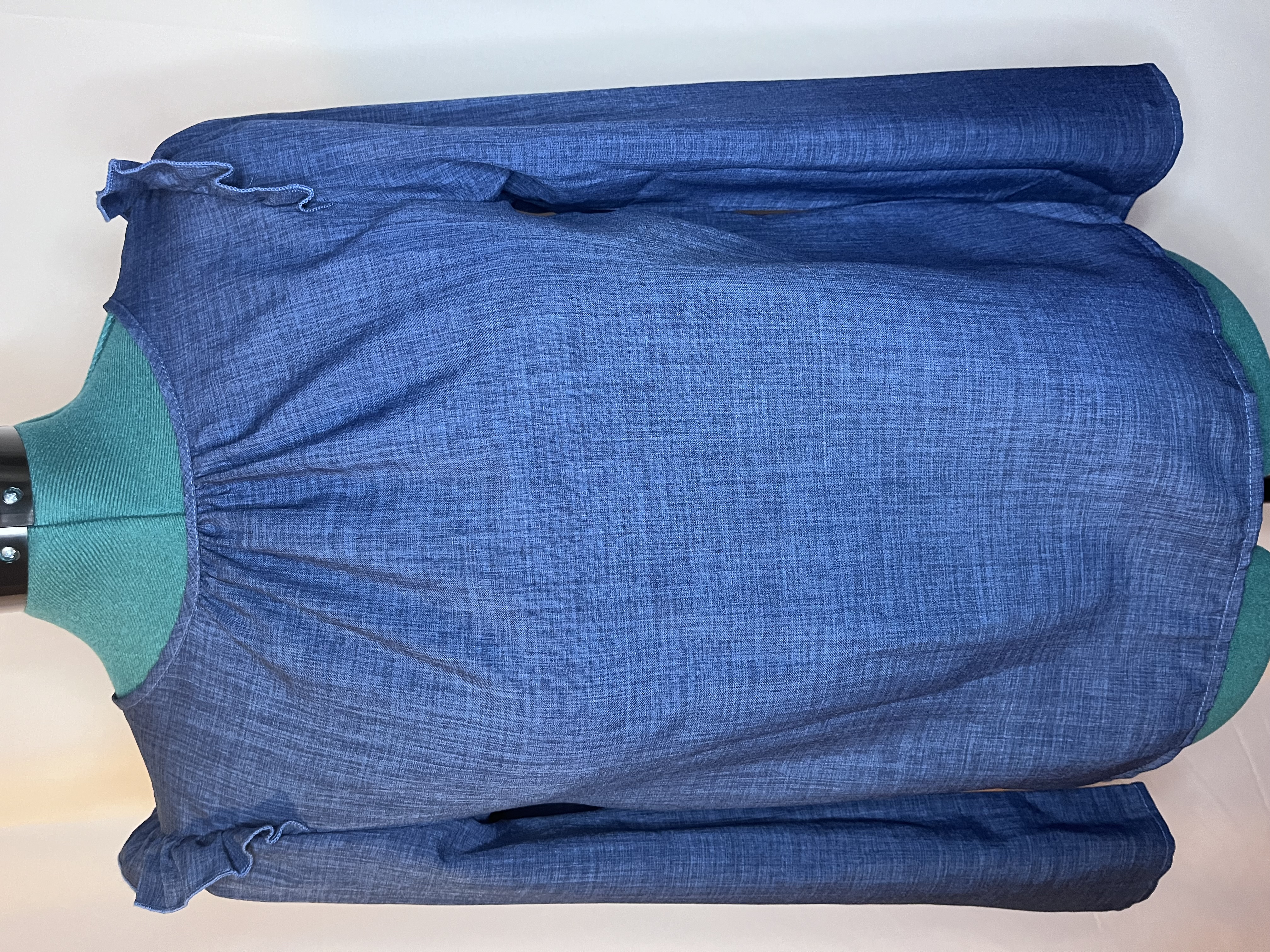SHEIN- Blue Denim Blouse
