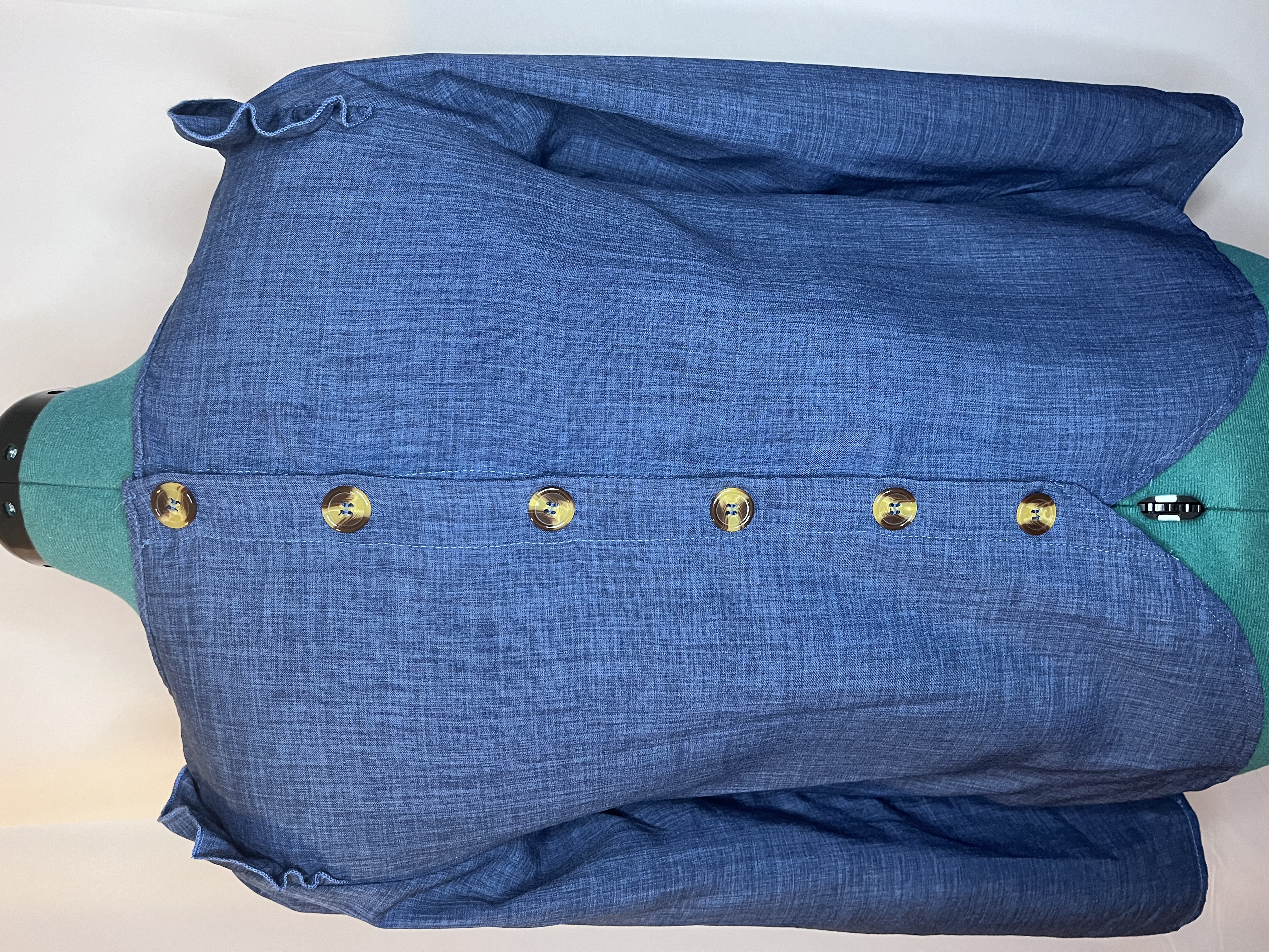 SHEIN- Blue Denim Blouse