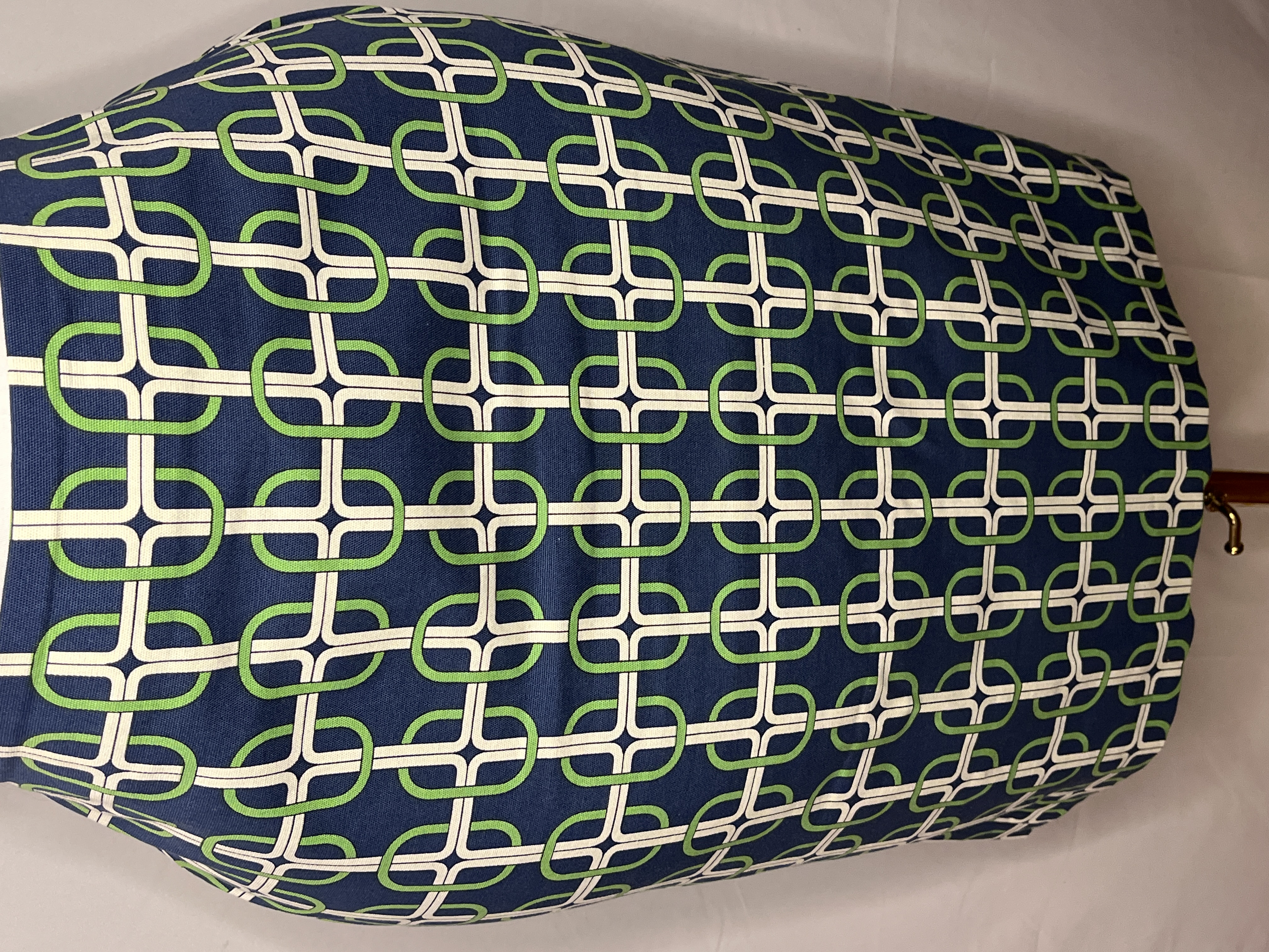 Designer Patterned Green and blue pencil skirt