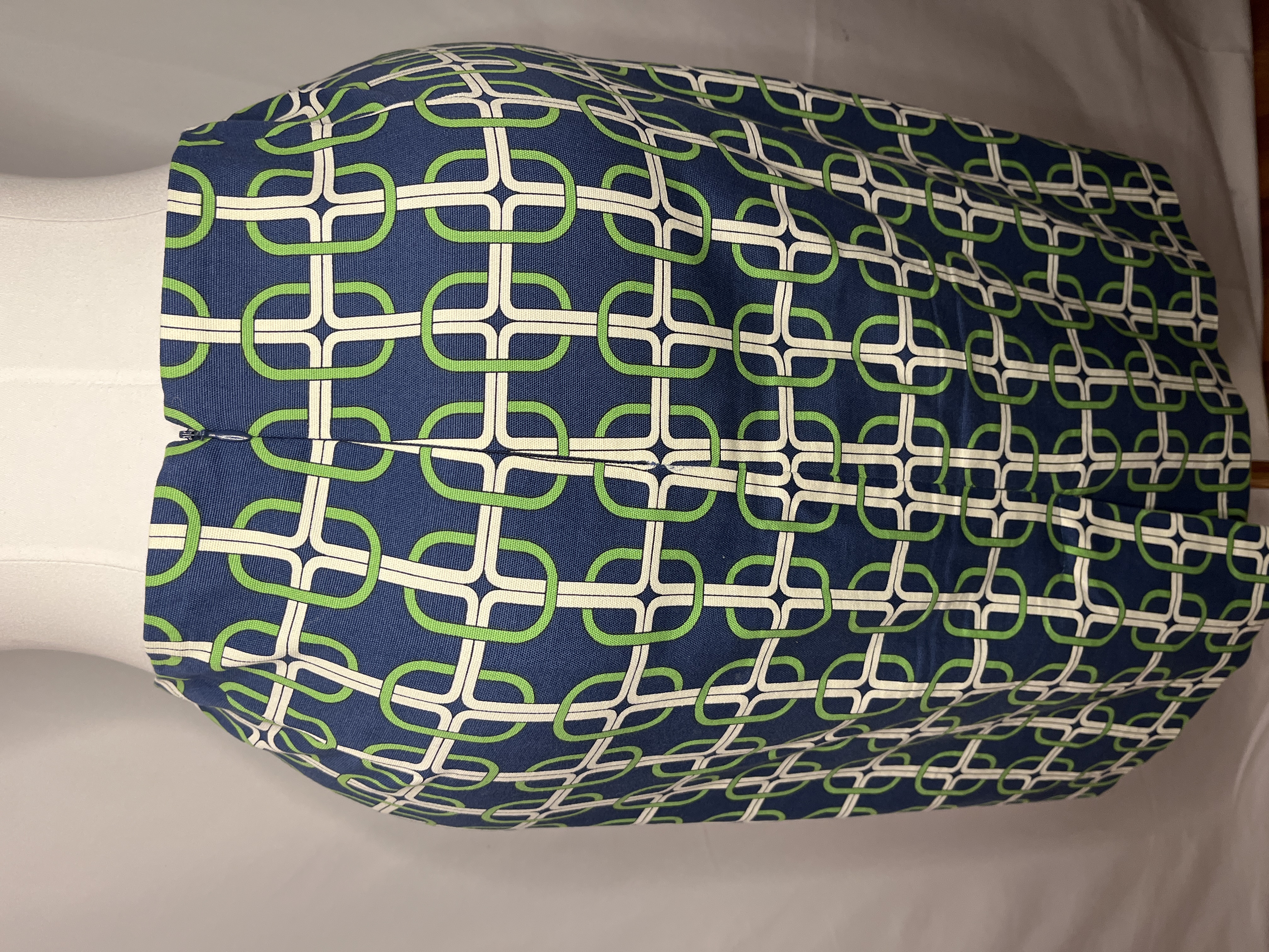 Designer Patterned Green and blue pencil skirt
