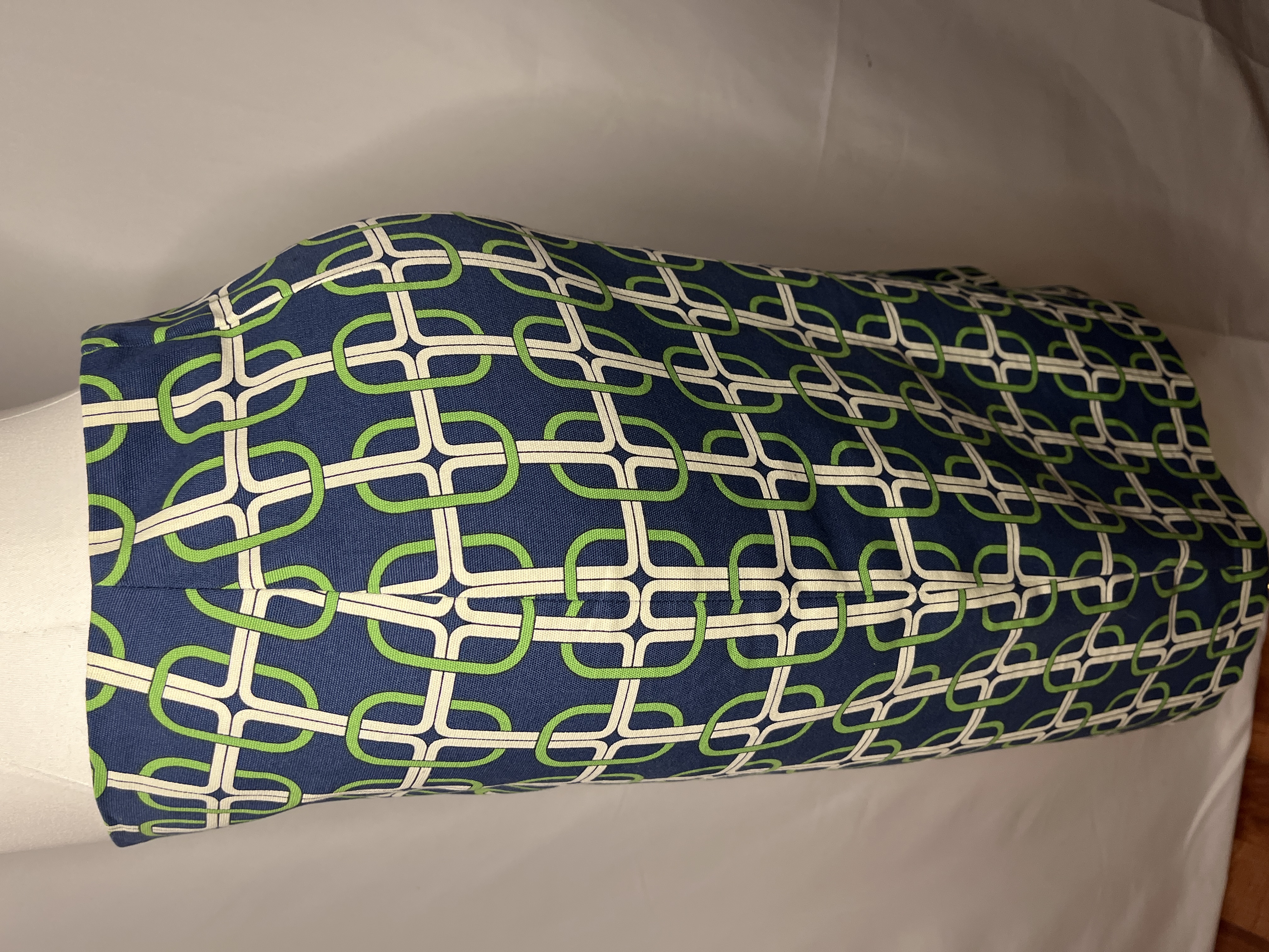 Designer Patterned Green and blue pencil skirt