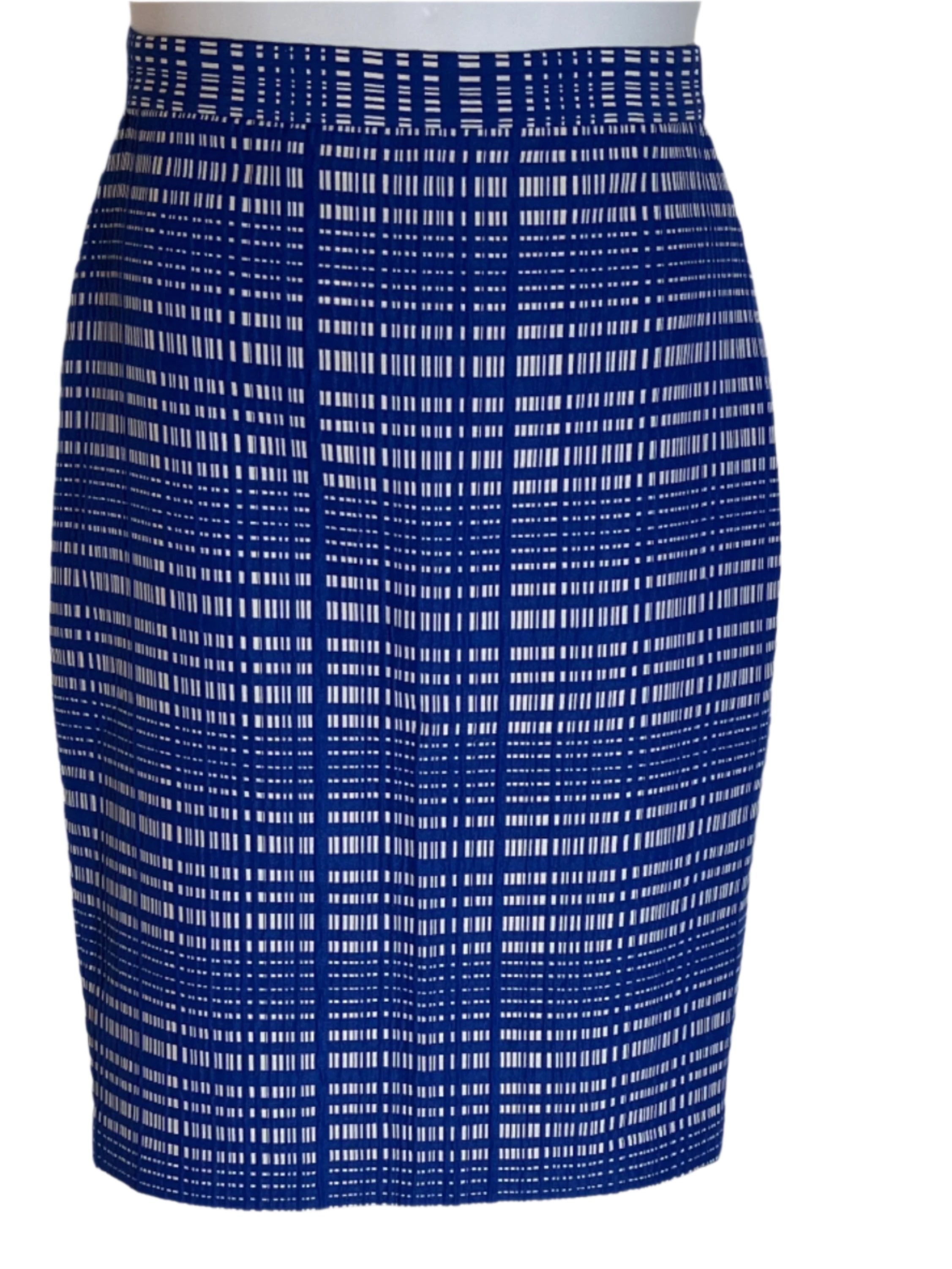 -Women's Blue Patterned Skirt