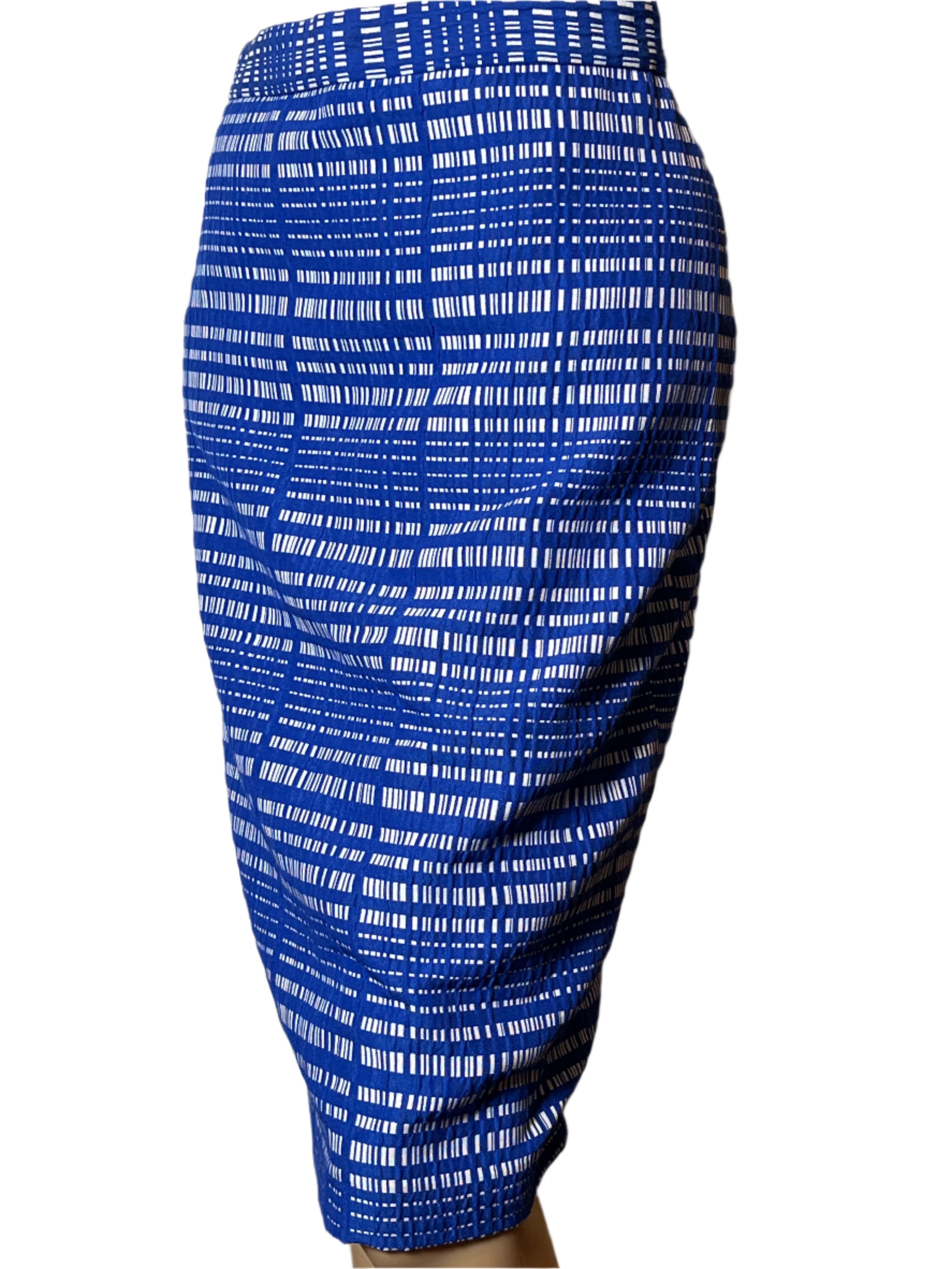 -Women's Blue Patterned Skirt