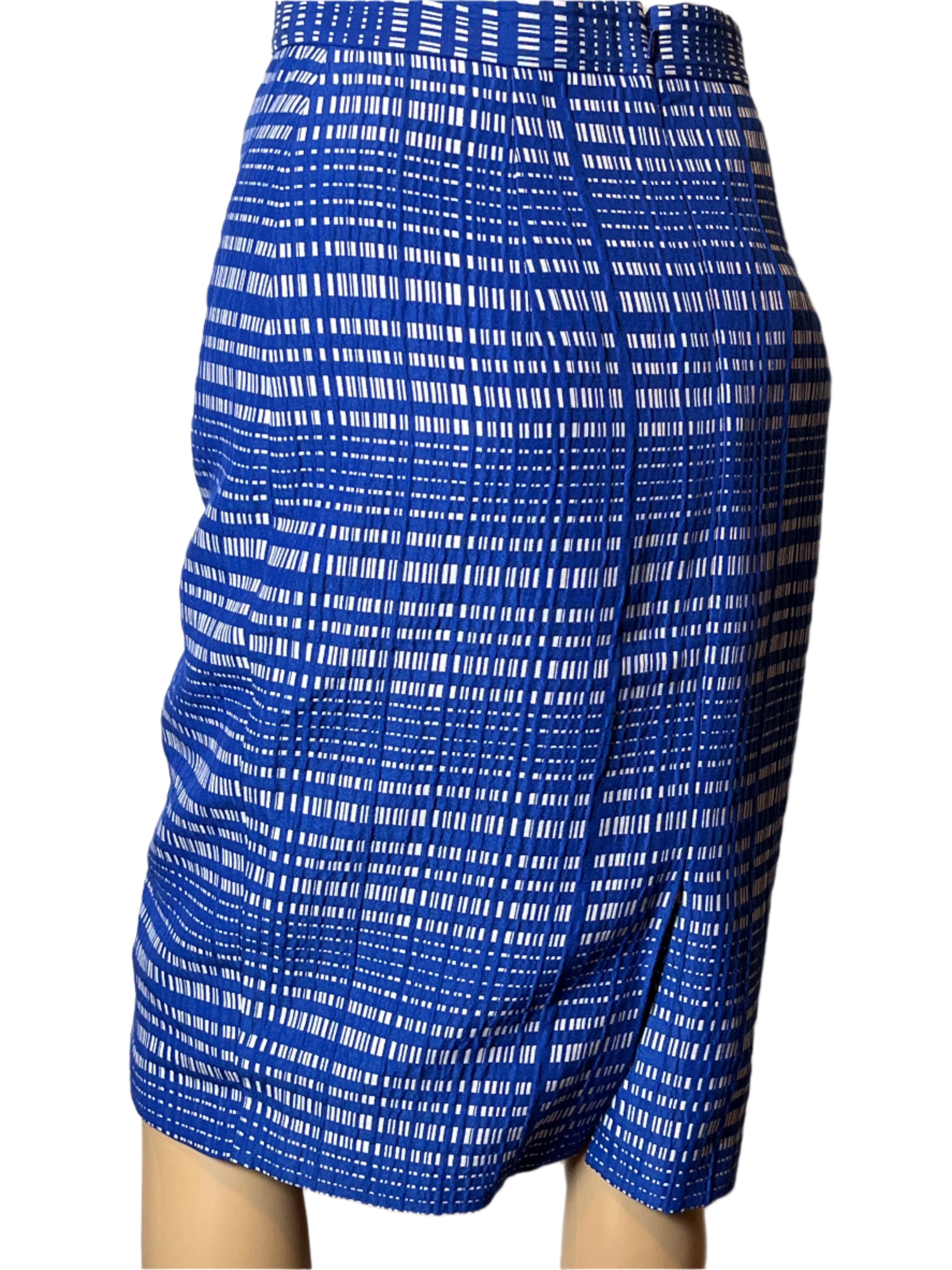 -Women's Blue Patterned Skirt