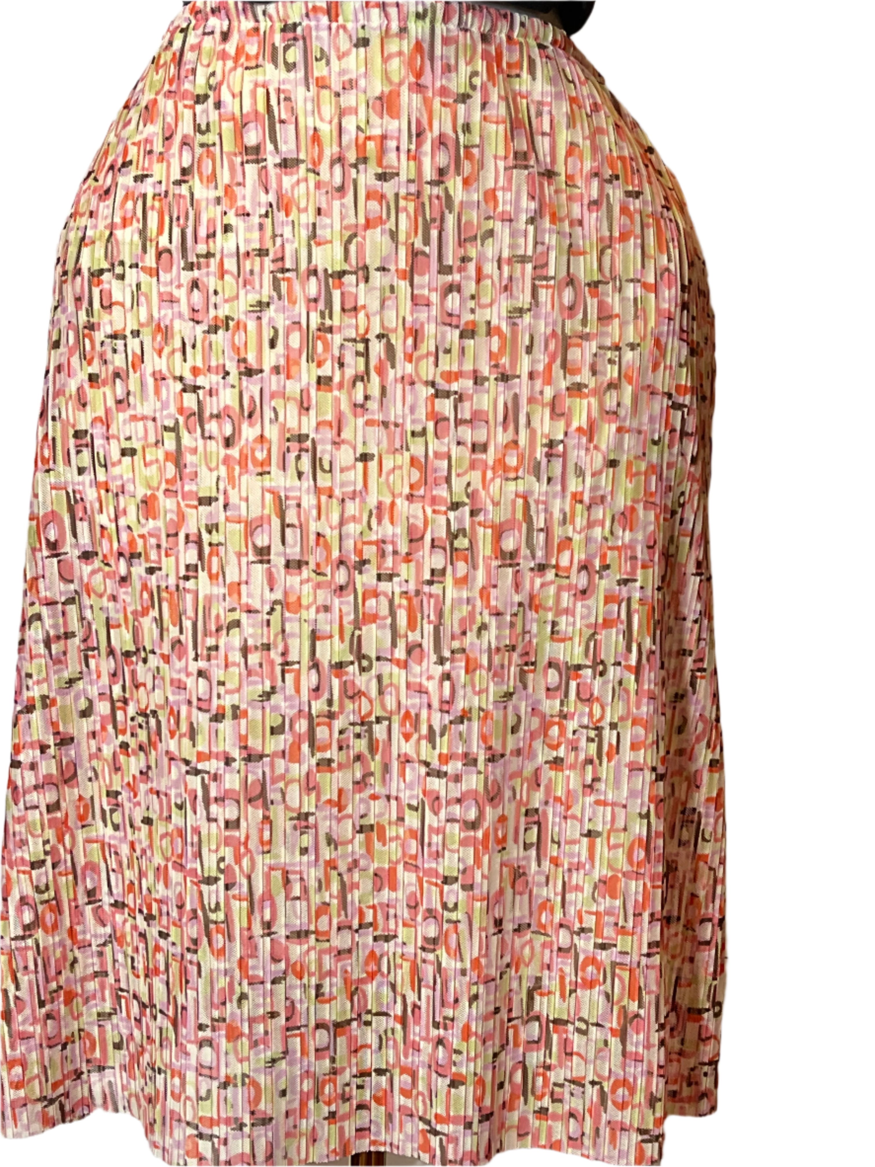 New York & Company- Patterned Midi Skirt (L)