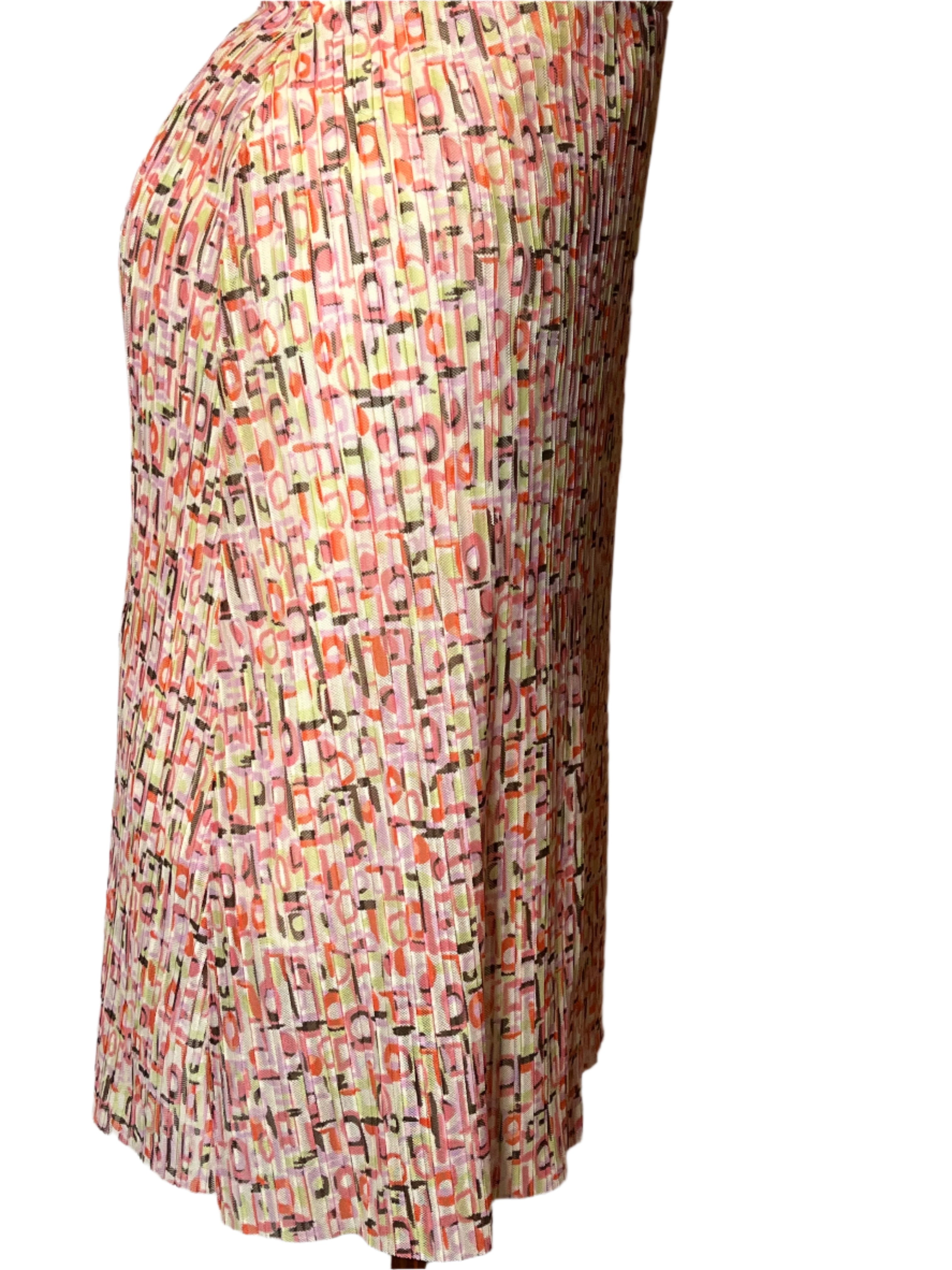 New York & Company- Patterned Midi Skirt (L)