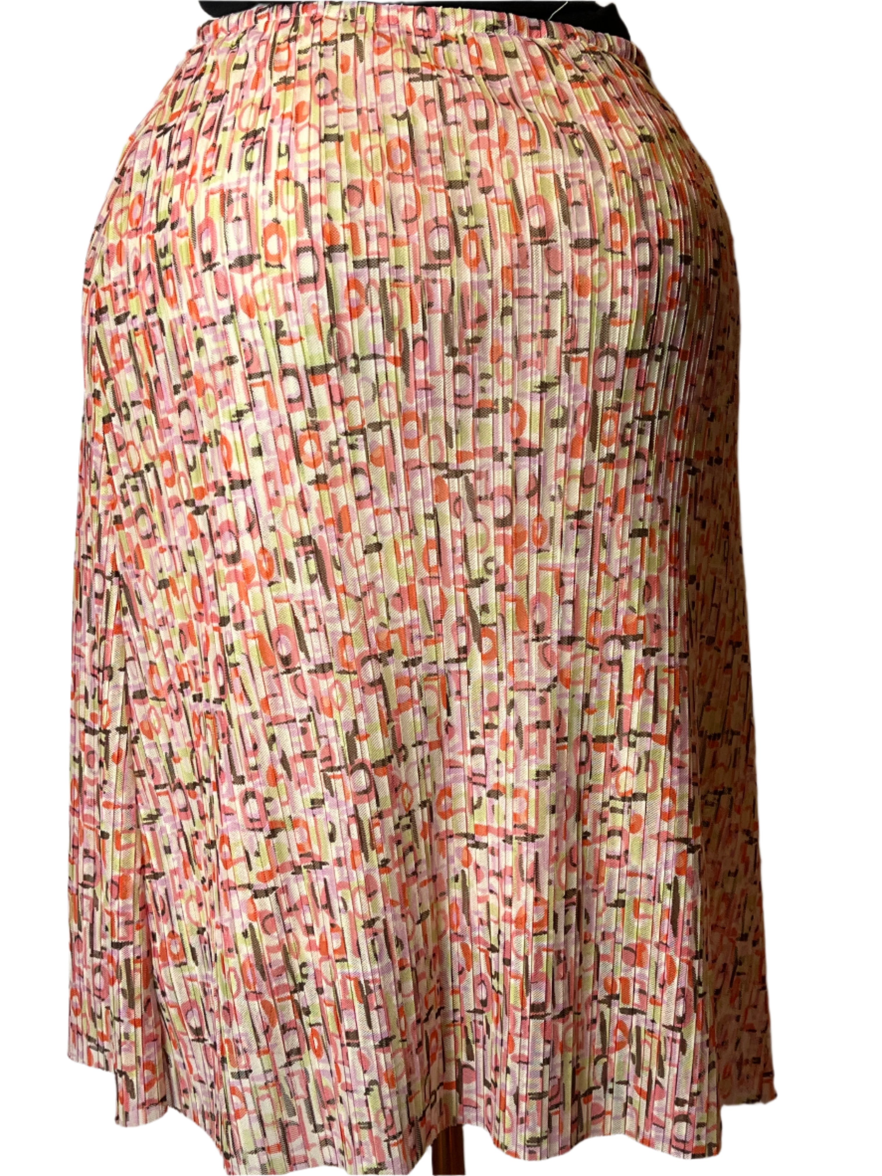 New York & Company- Patterned Midi Skirt (L)