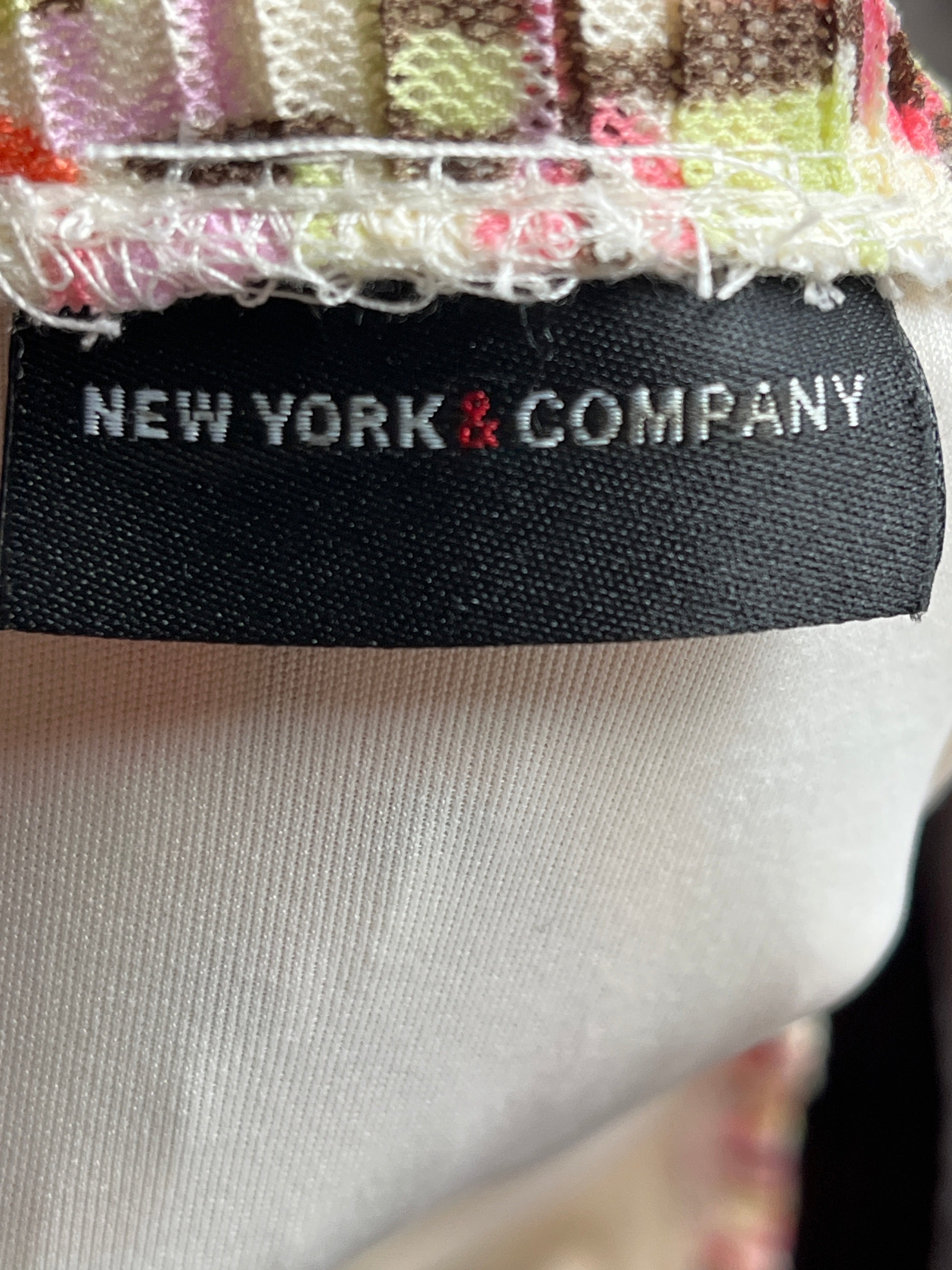 New York & Company- Patterned Midi Skirt (L)