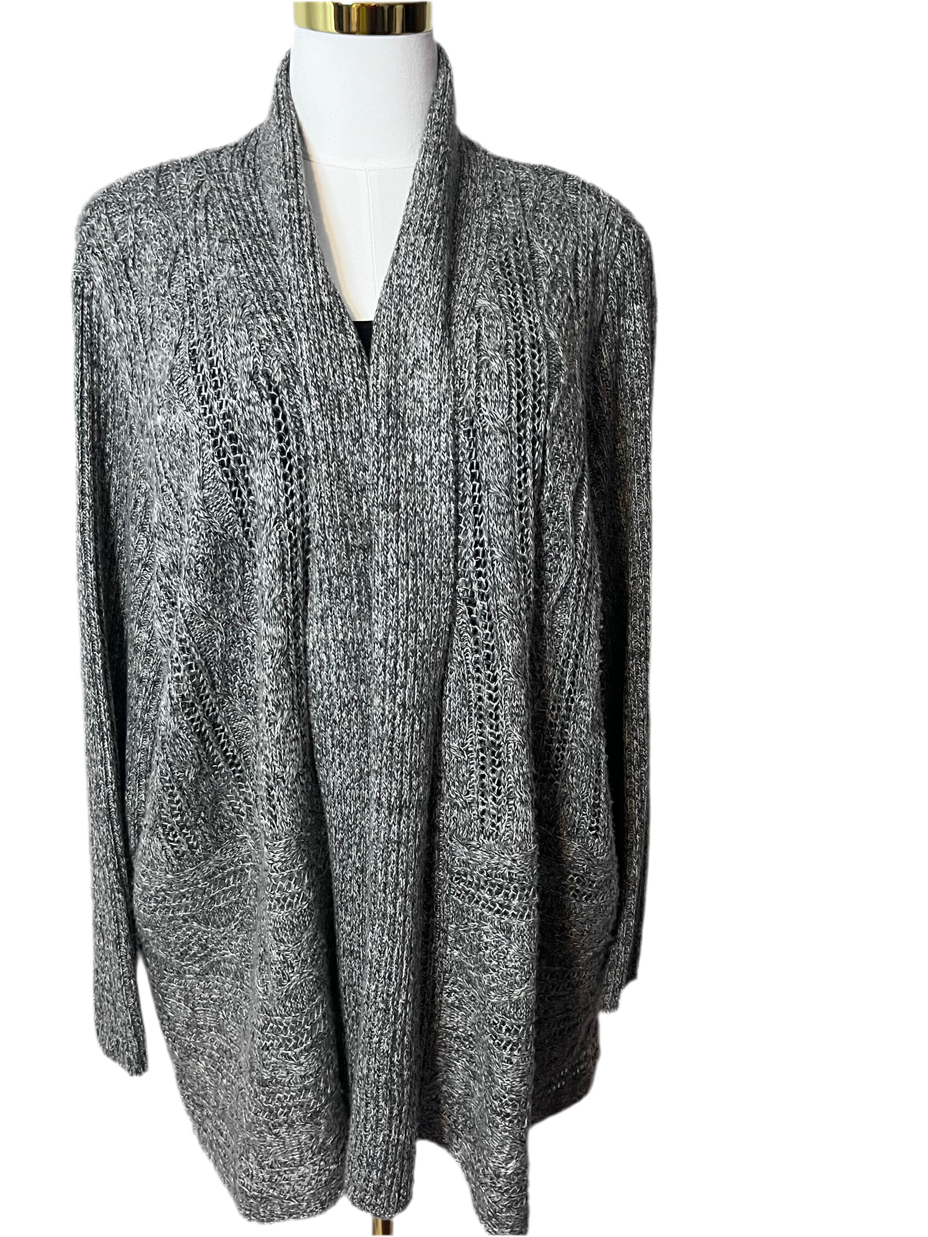 Avenue- Gray Knit Cardigan (size 22/24)