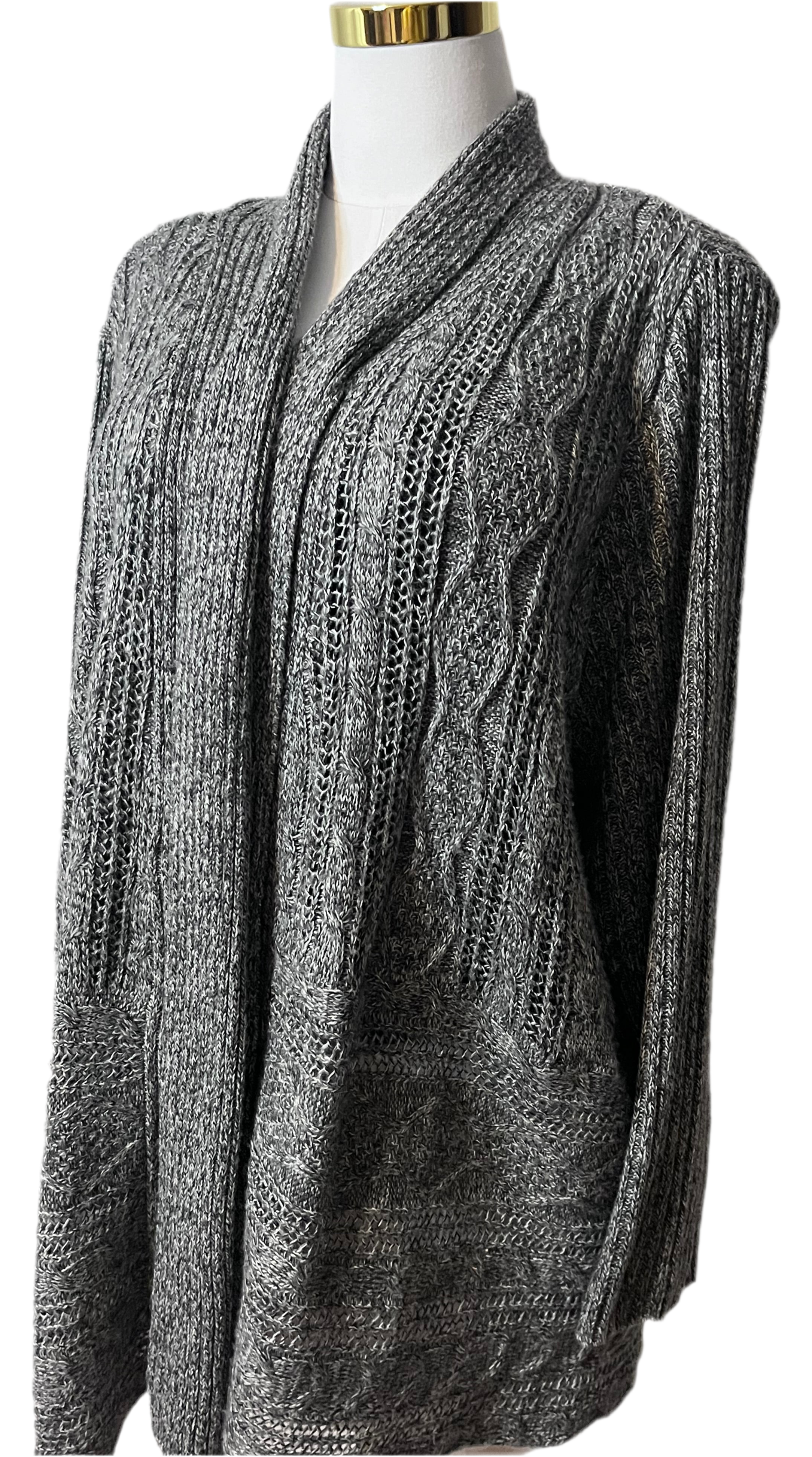 Avenue- Gray Knit Cardigan (size 22/24)