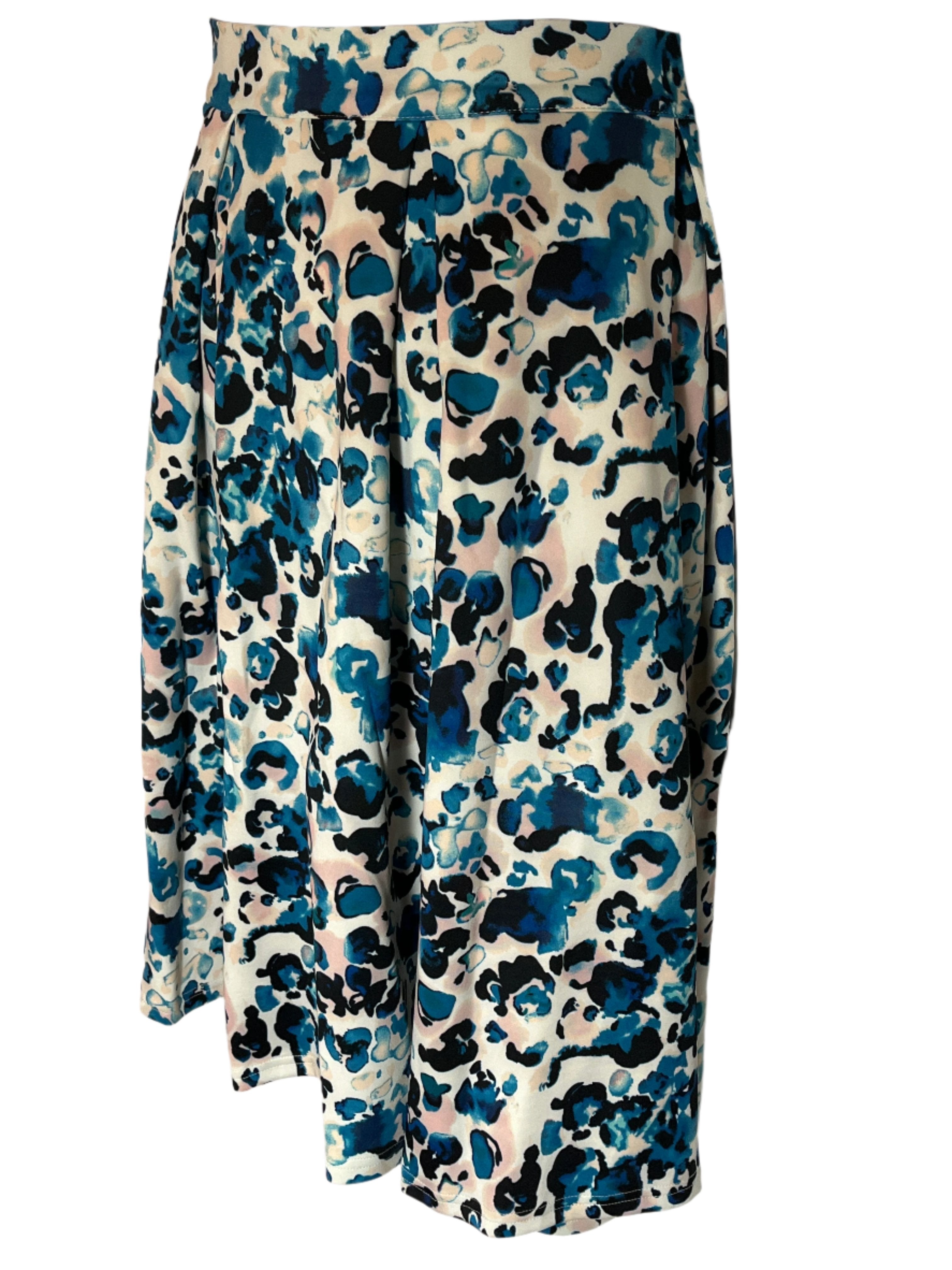 Fashion to Figure - Blue and White Patterned Skirt