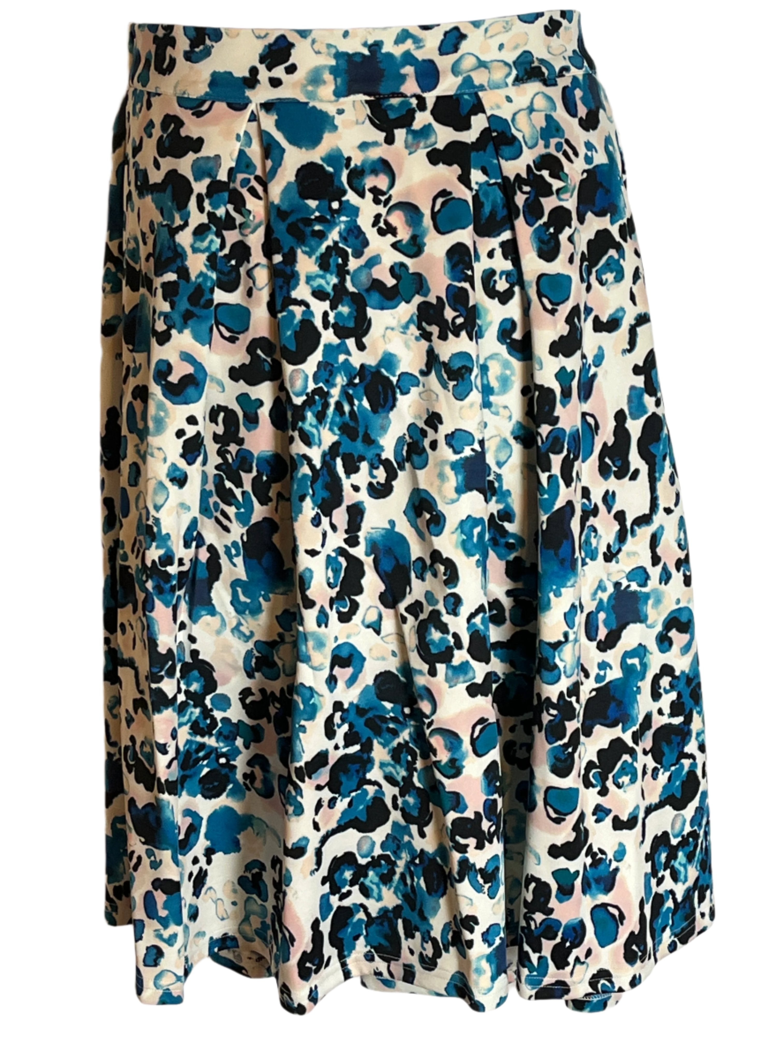 Fashion to Figure - Blue and White Patterned Skirt