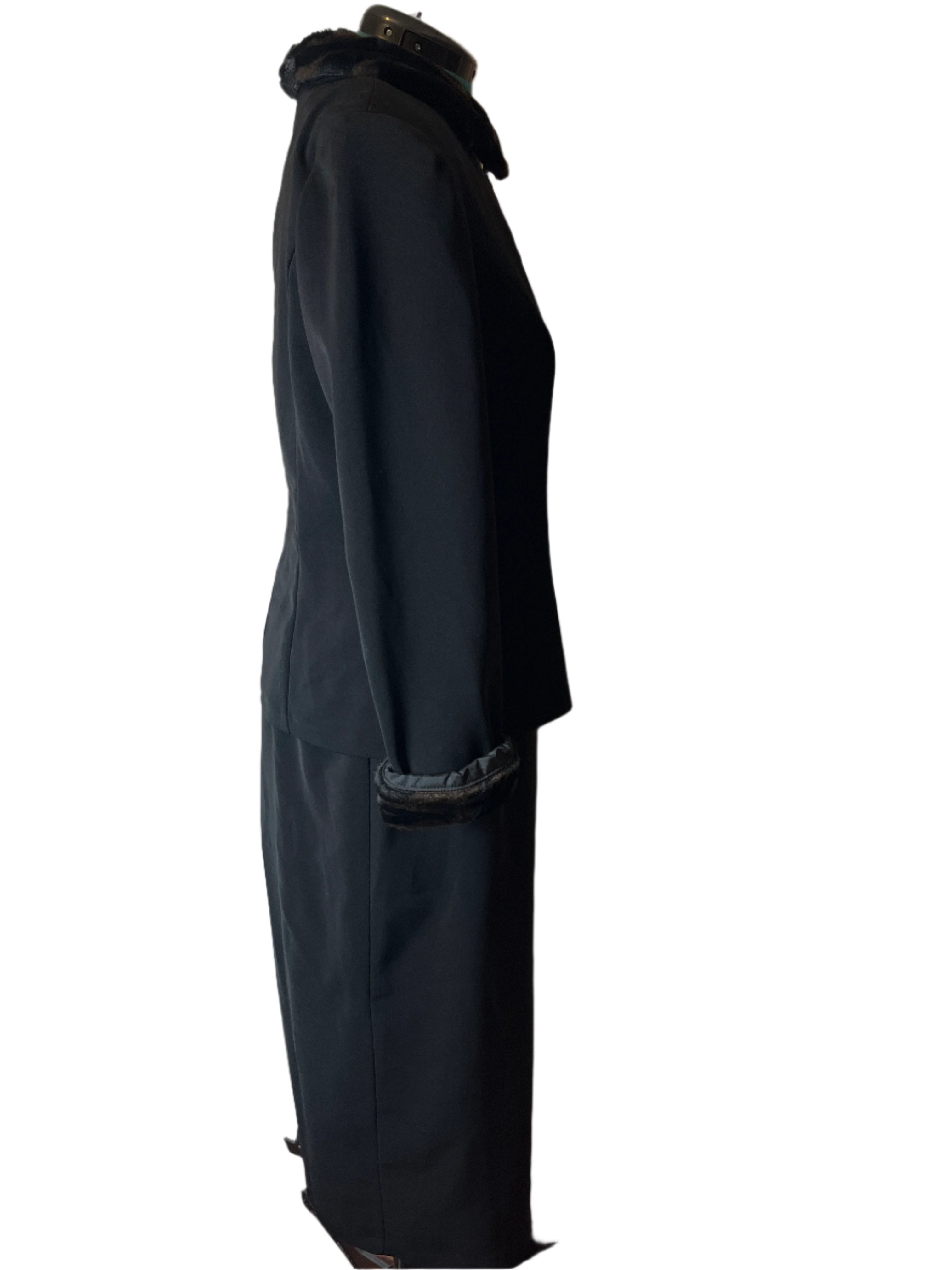 Confidence Poitice Attitude- Couture: Faux Fur-Trimmed Elegance – Size 16”