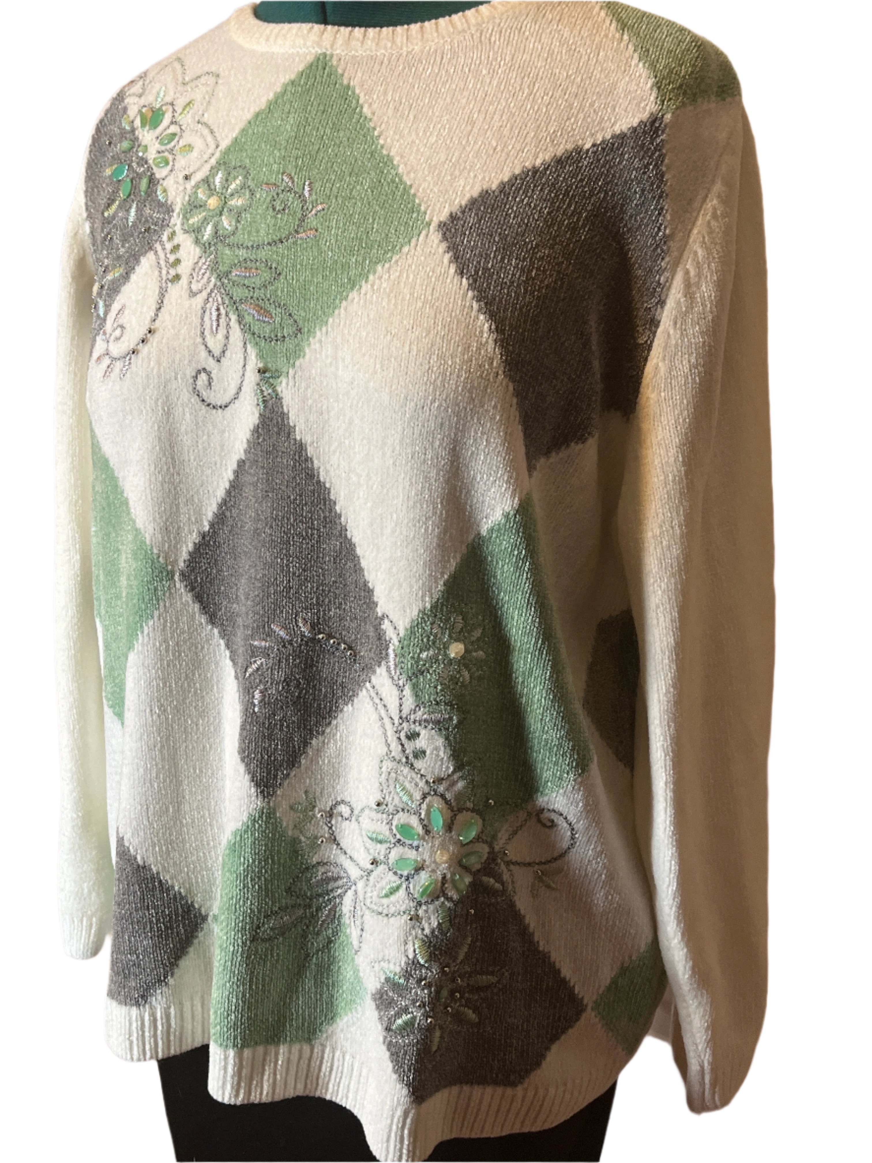 Alfred Dunner- Argyle Pattern Sweater (1X)