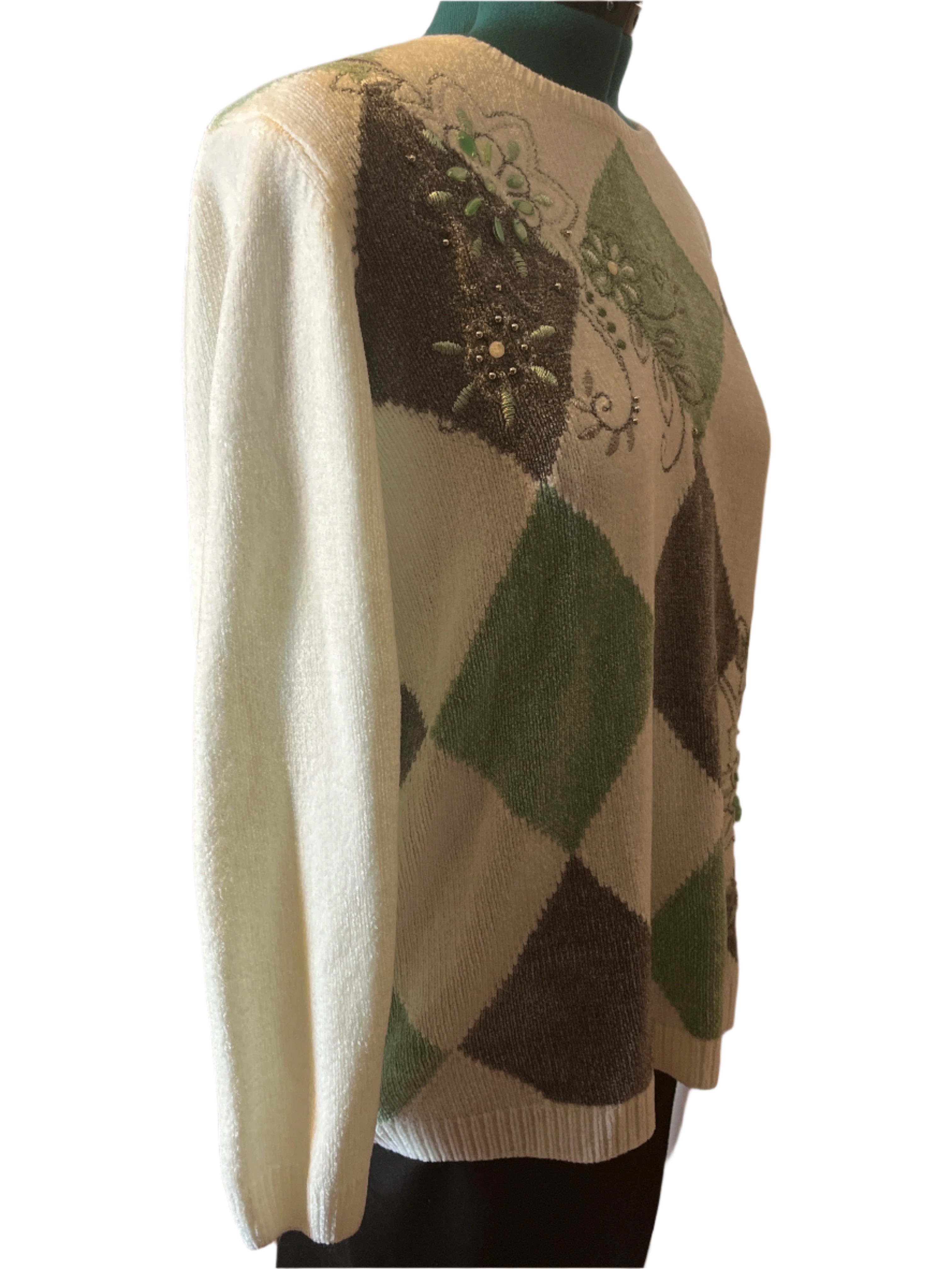 Alfred Dunner- Argyle Pattern Sweater (1X)