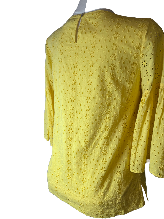Chaps -Yellow Eyelet Blouse