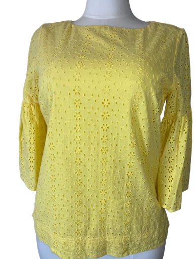 Chaps -Yellow Eyelet Blouse
