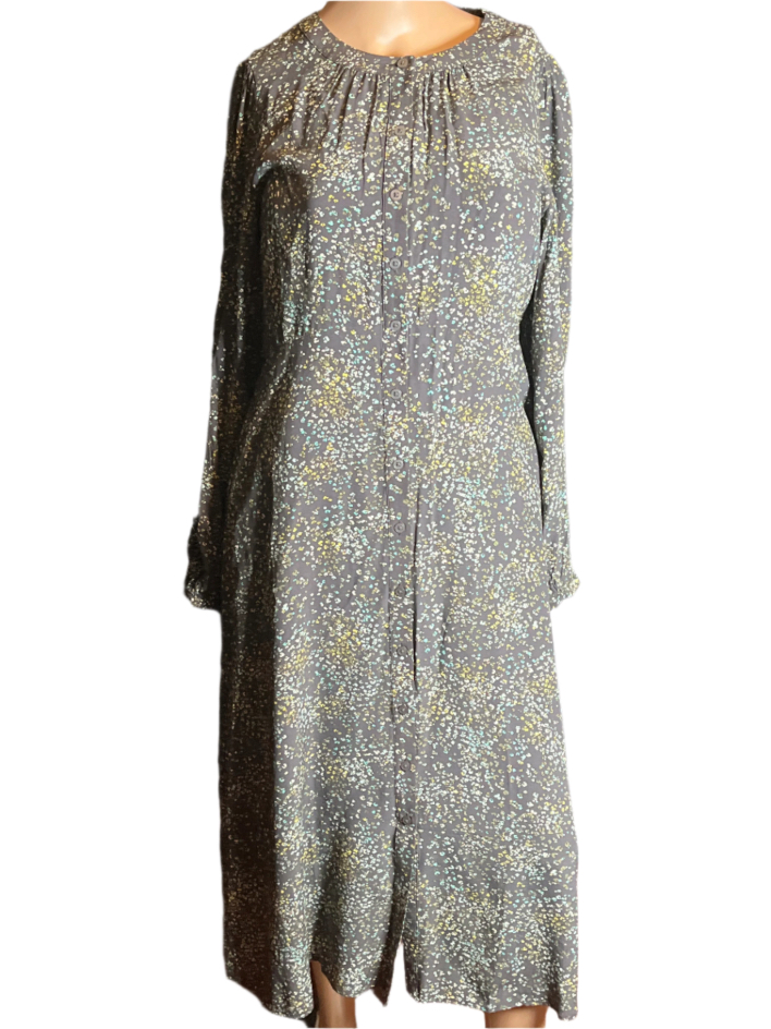 Loft -Floral Long-Sleeve Dress (size 4)