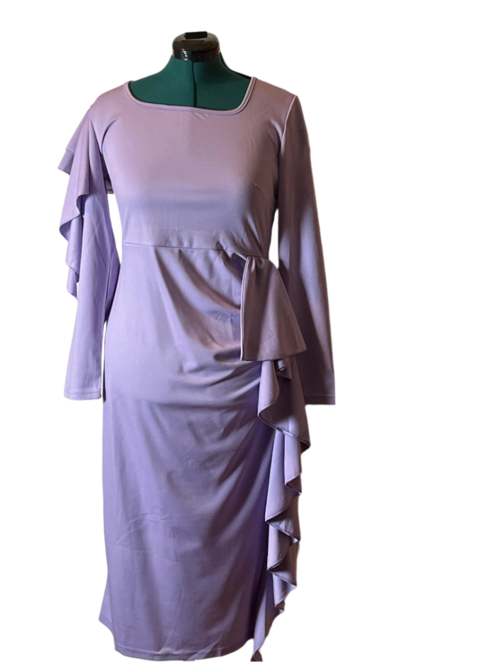 SHEIN- Elegant Lavender Dress (size 12)