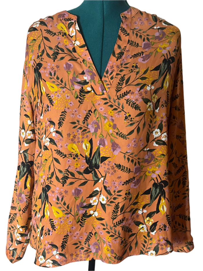 Ava Viva - Floral Print Blouse (size 1x)