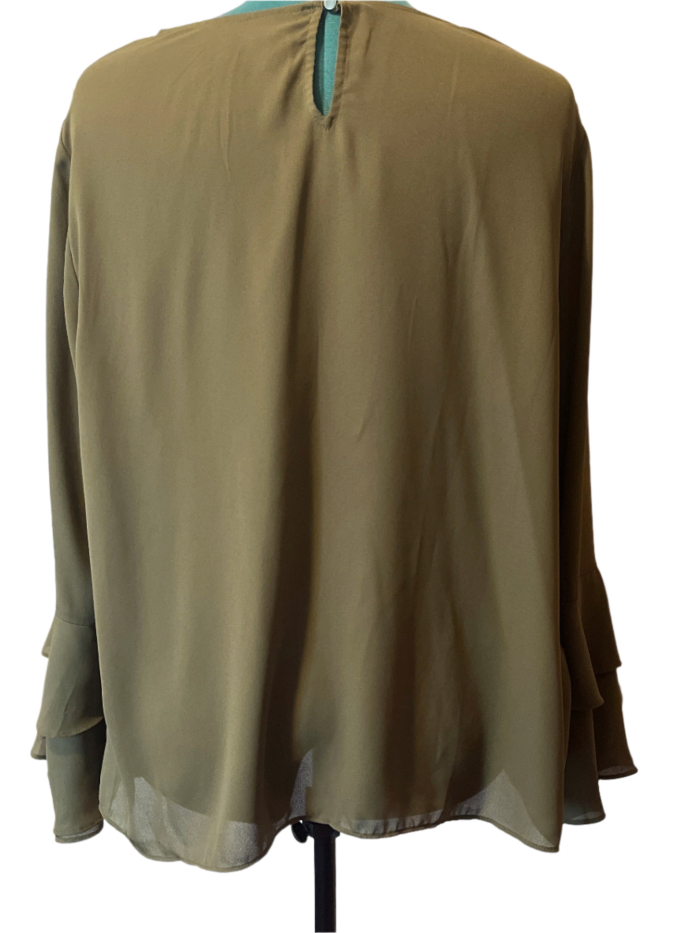 Worthington -Elegant Ruffled Blouse (size 2x)