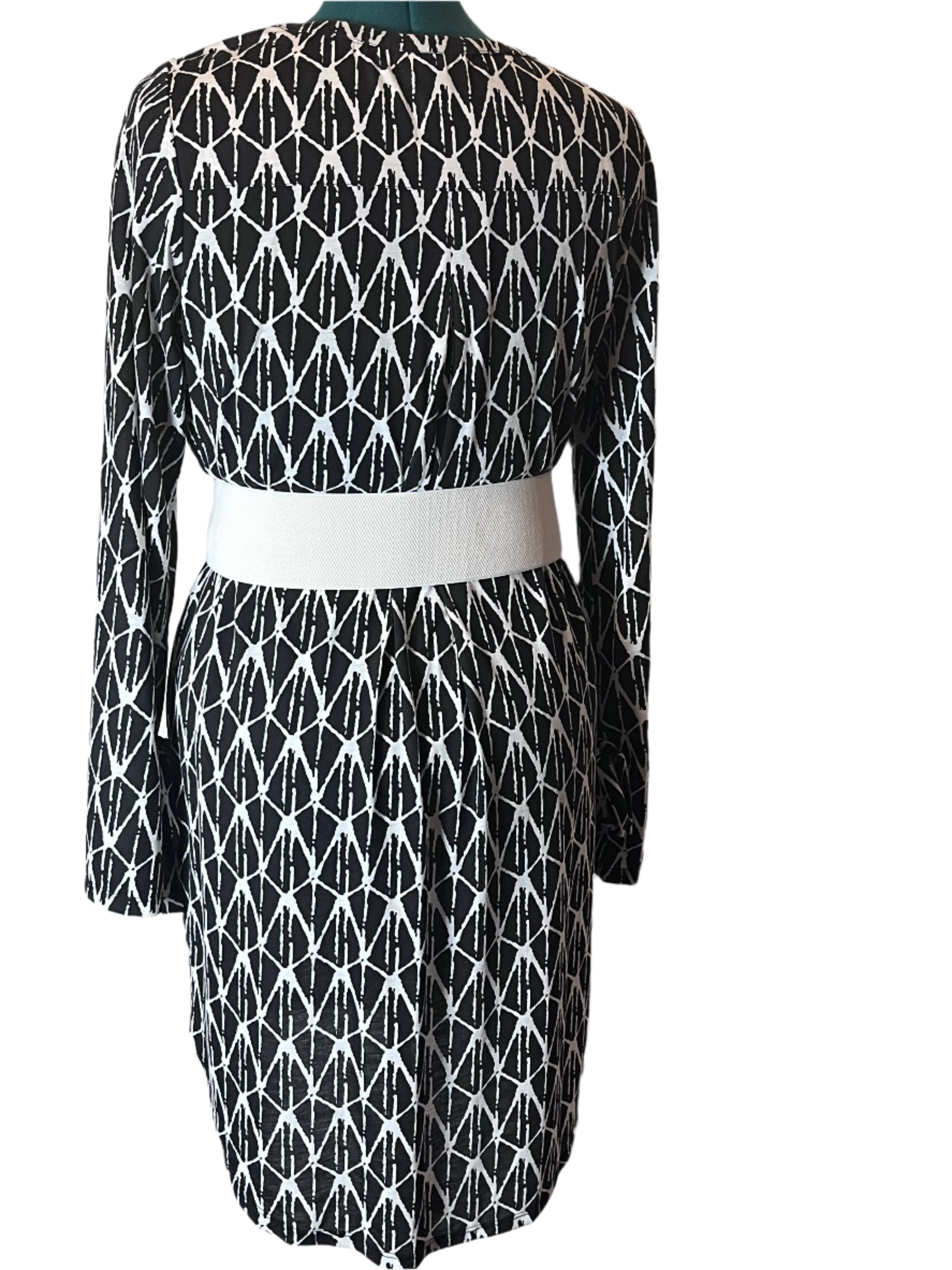 Black and White Patterned Dress
