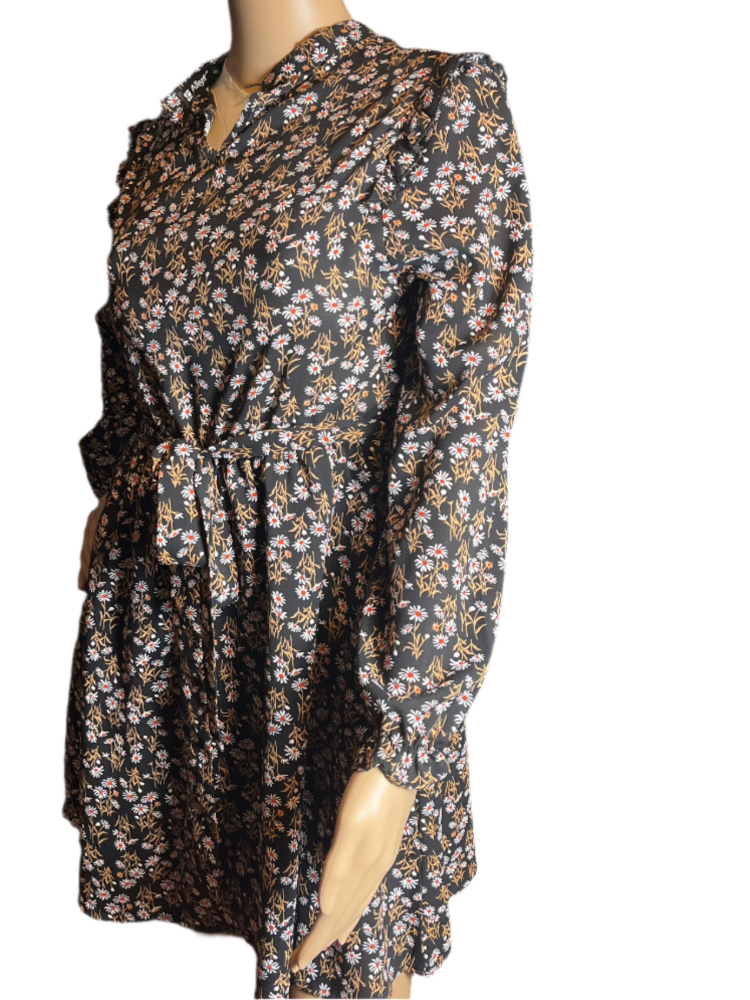 Floral Print Long Sleeve Dress