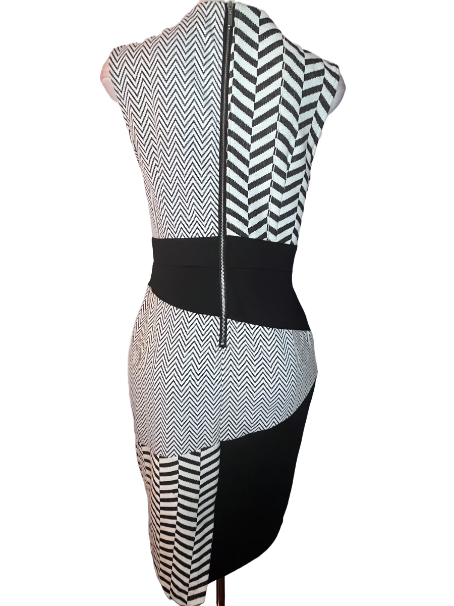 New York & Company -Black and White Patterned Dress