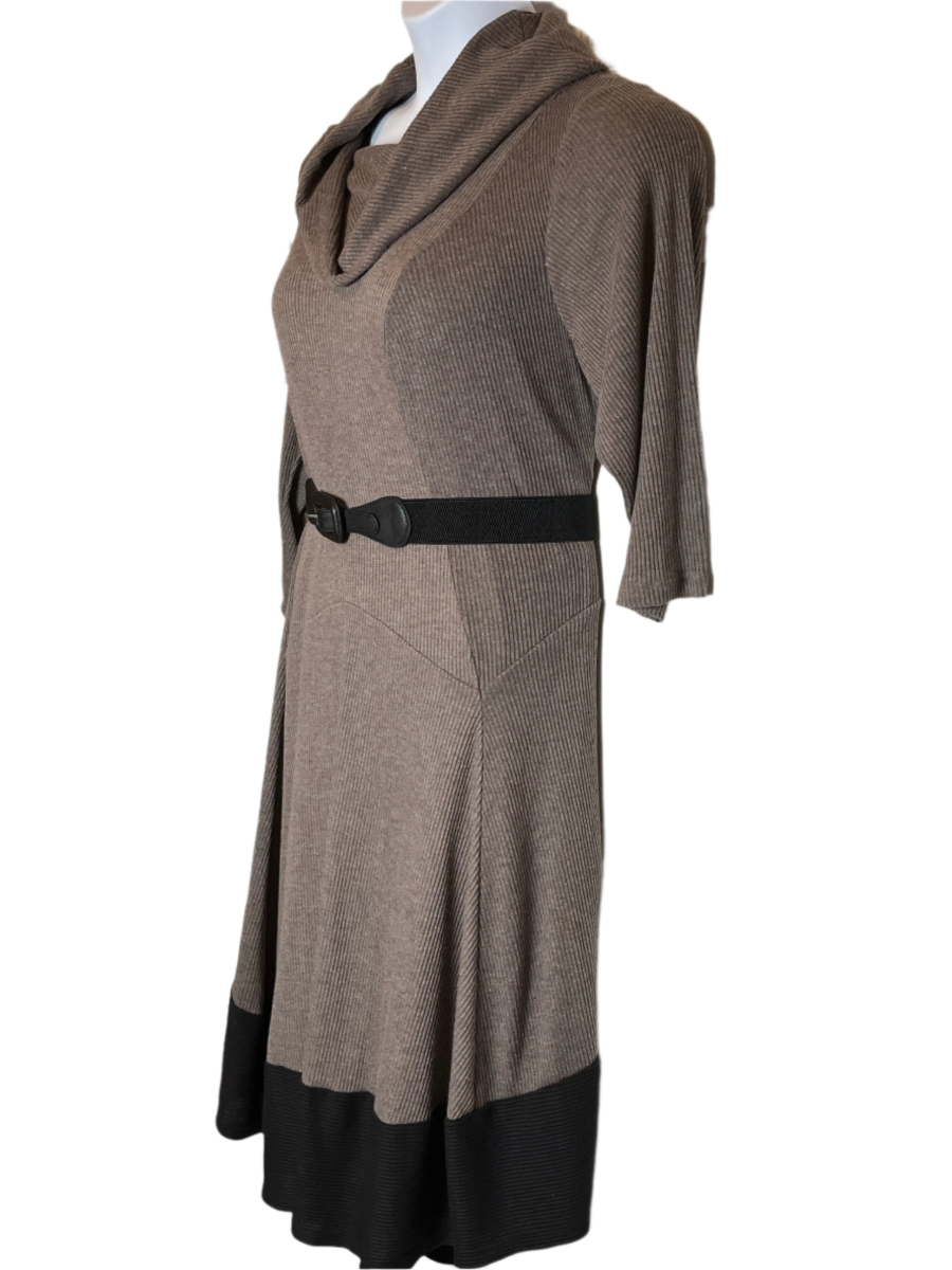 Robbie Bee -Knit Cowl Neck Dress (size 1x)