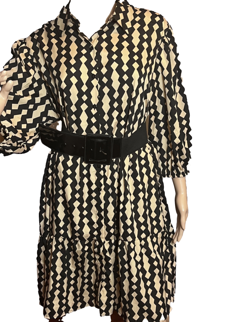 Cassee’s Geometric Pattern Dress (2x)