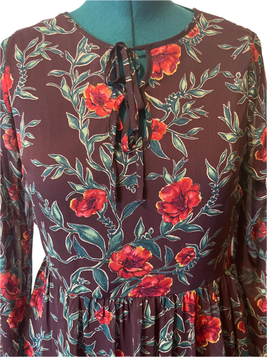 Exhilaration -Floral Print Dress (XL)